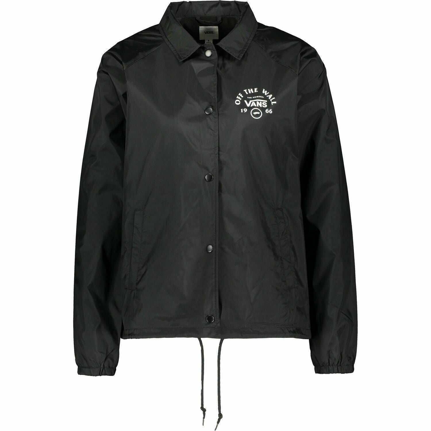 Vans Women's THANKS COACH Lightweight Logo Jacket, Black, size XS