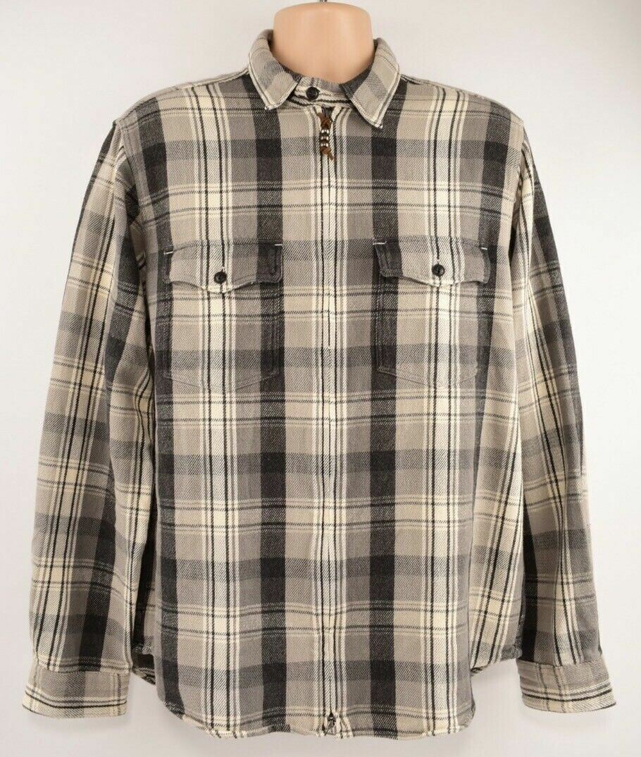 POLO RALPH LAUREN Men's Grey Checked Shacket, Shirt/Jacket, size M /size L