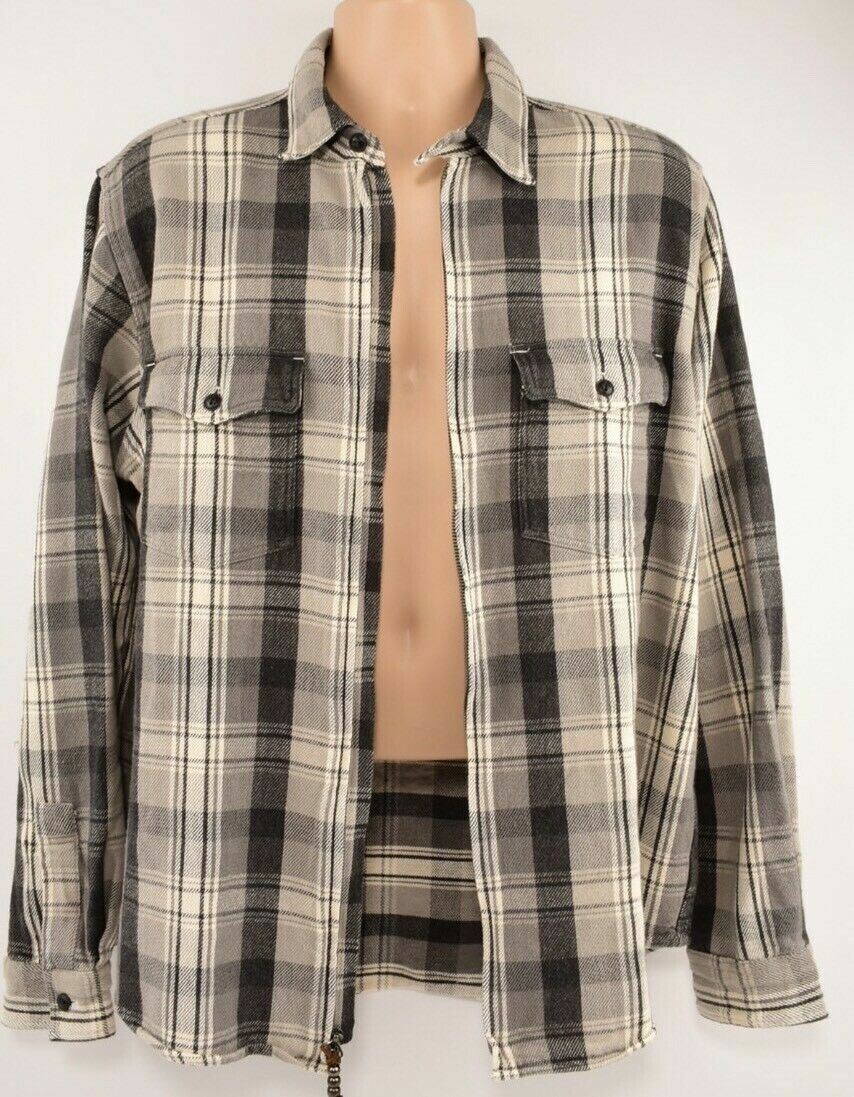 POLO RALPH LAUREN Men's Grey Checked Shacket, Shirt/Jacket, size M /size L