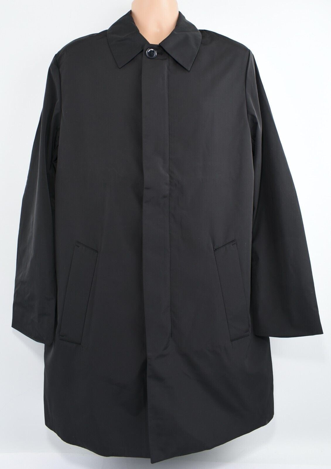 CALVIN KLEIN Men's Compact Jacket, Overcoat, Black, size 38