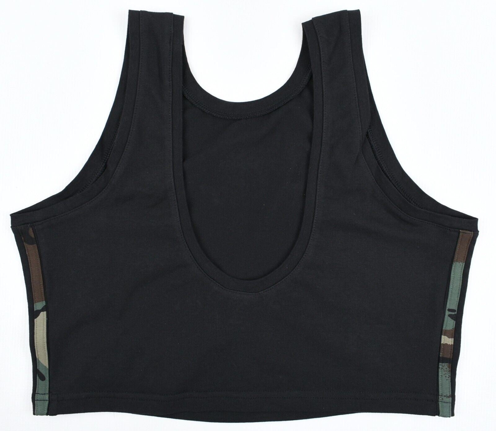 ADIDAS Activewear Women's Crop Top, Black/Camouflage, size L (UK 16-18)