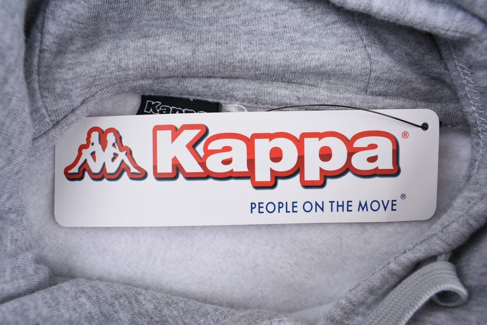 KAPPA Men's Hooded Sweatshirt, Hoodie, Sleeve Logo Tape, Grey, size M