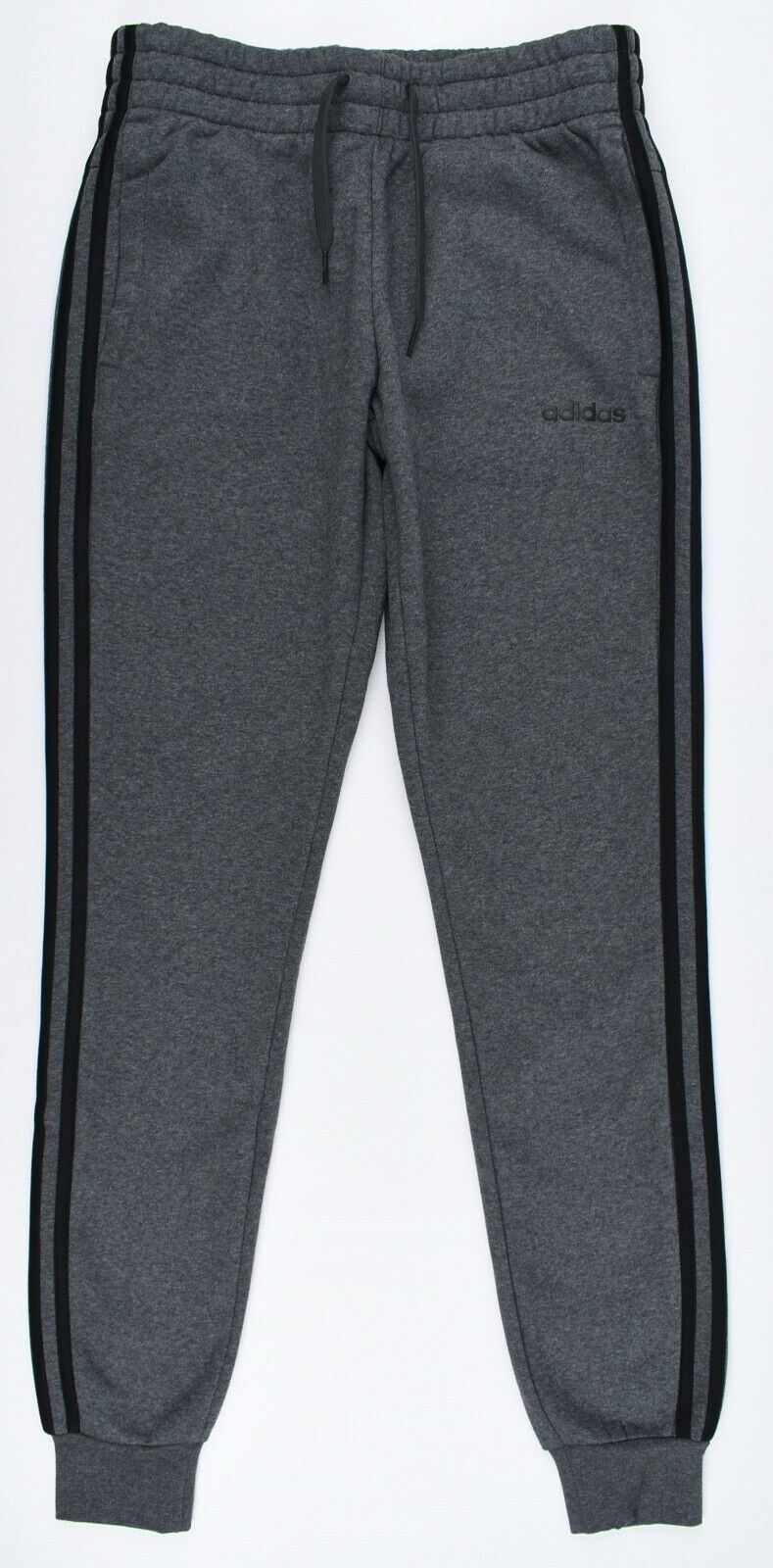 ADIDAS Women's 3-Stripes Cuffed Joggers, Dark Grey/Black, size XS (UK 4-6)