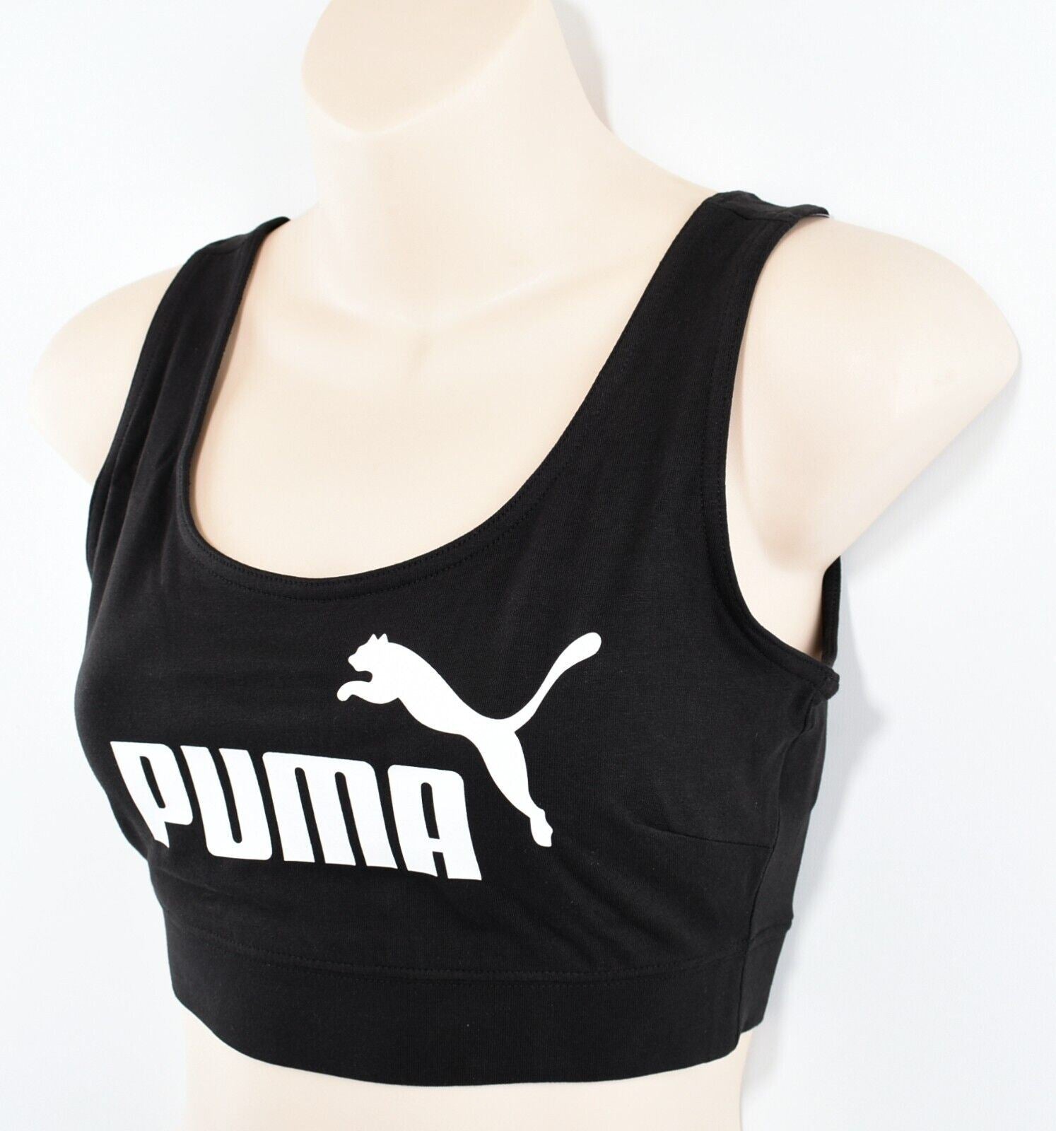 PUMA Women's Sports Bra Top, Tight Fit, Black, size XS (UK 8)