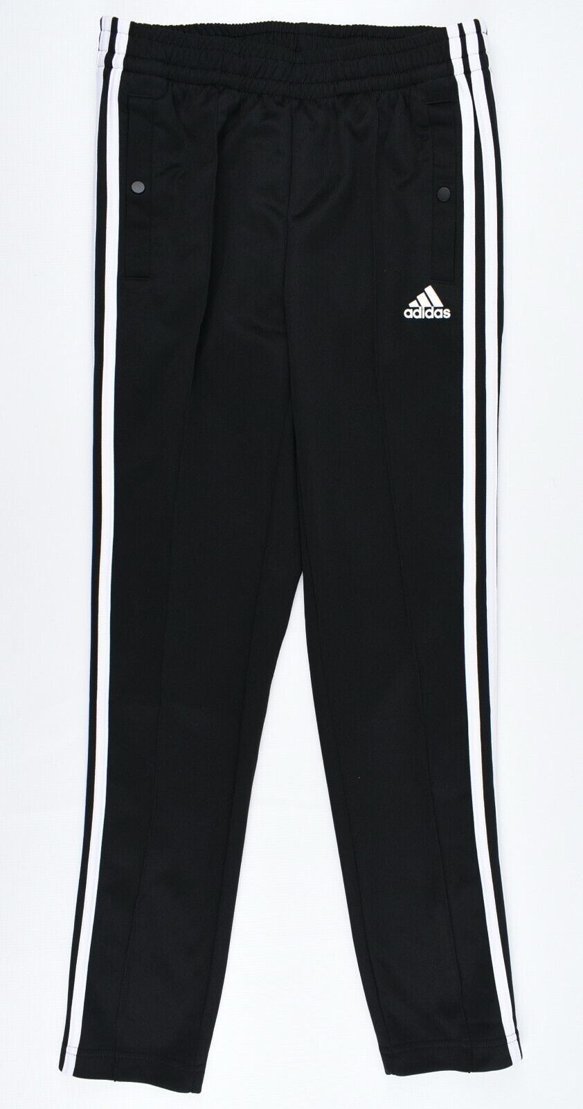 ADIDAS Women's 7/8 SNAP PANT Joggers, Black with White Stripes, size XS (UK 4-6)