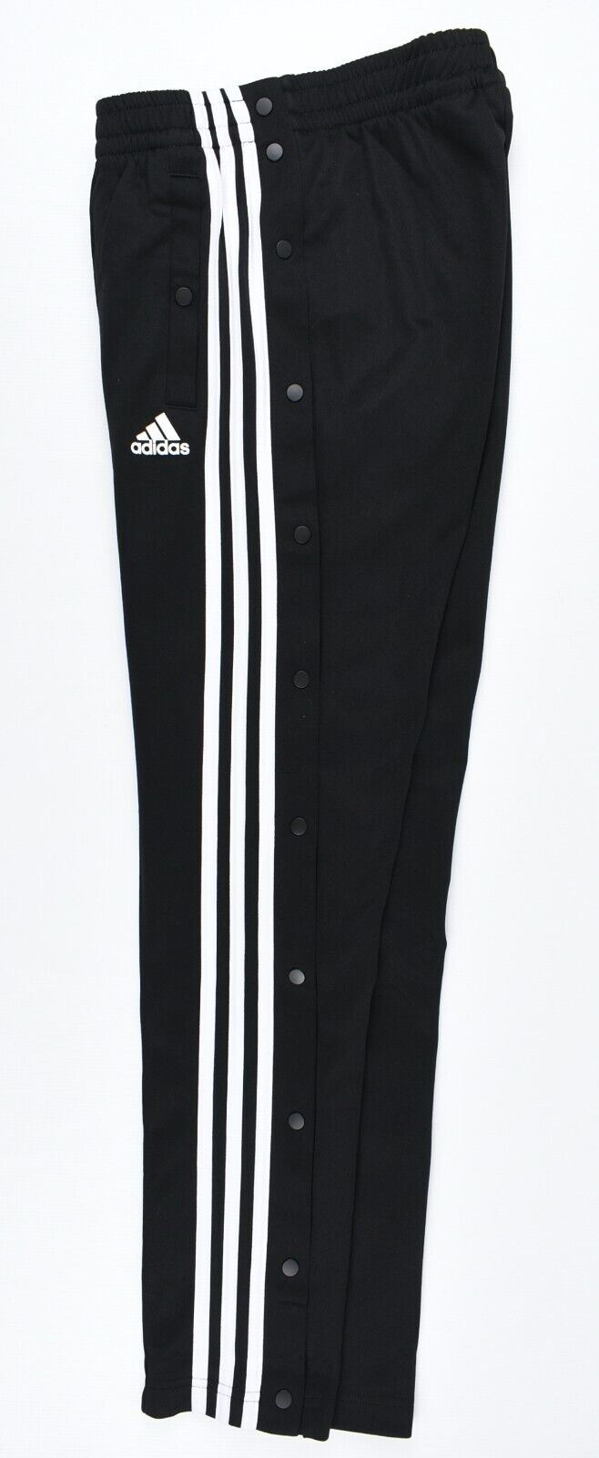 ADIDAS Women's 7/8 SNAP PANT Joggers, Black with White Stripes, size XS (UK 4-6)