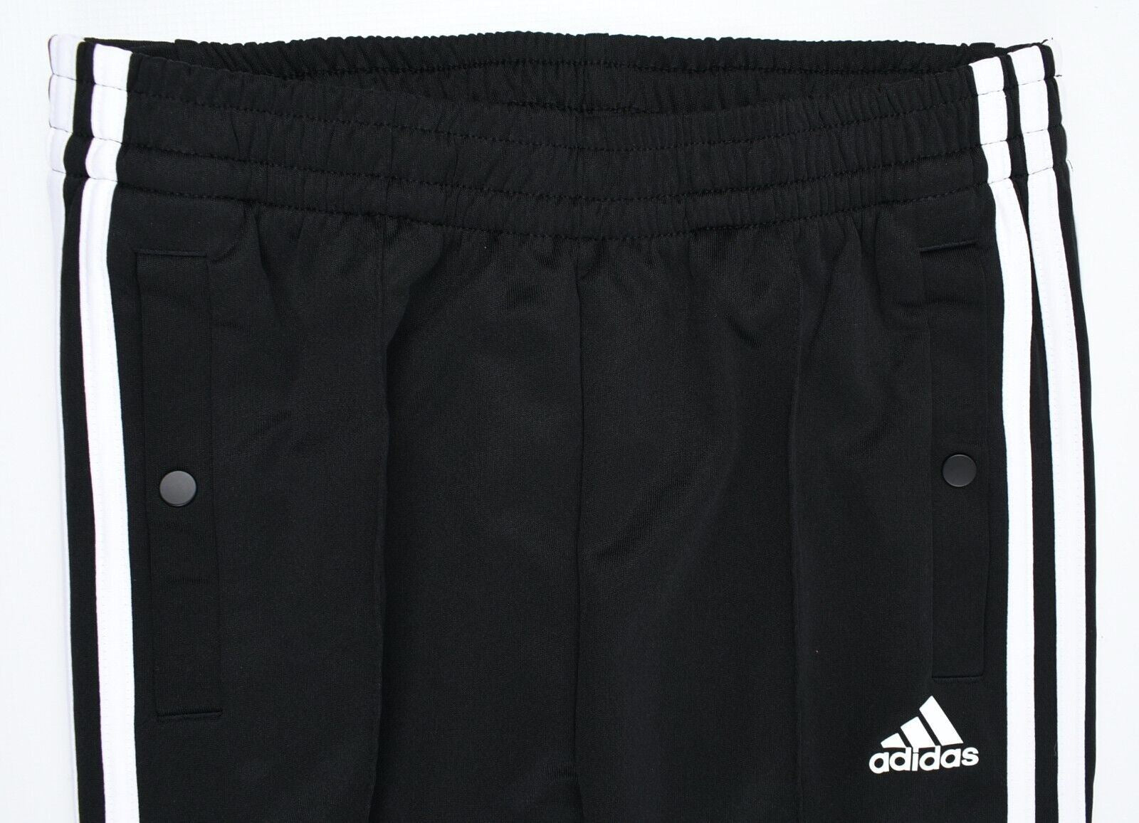 ADIDAS Women's 7/8 SNAP PANT Joggers, Black with White Stripes, size XS (UK 4-6)