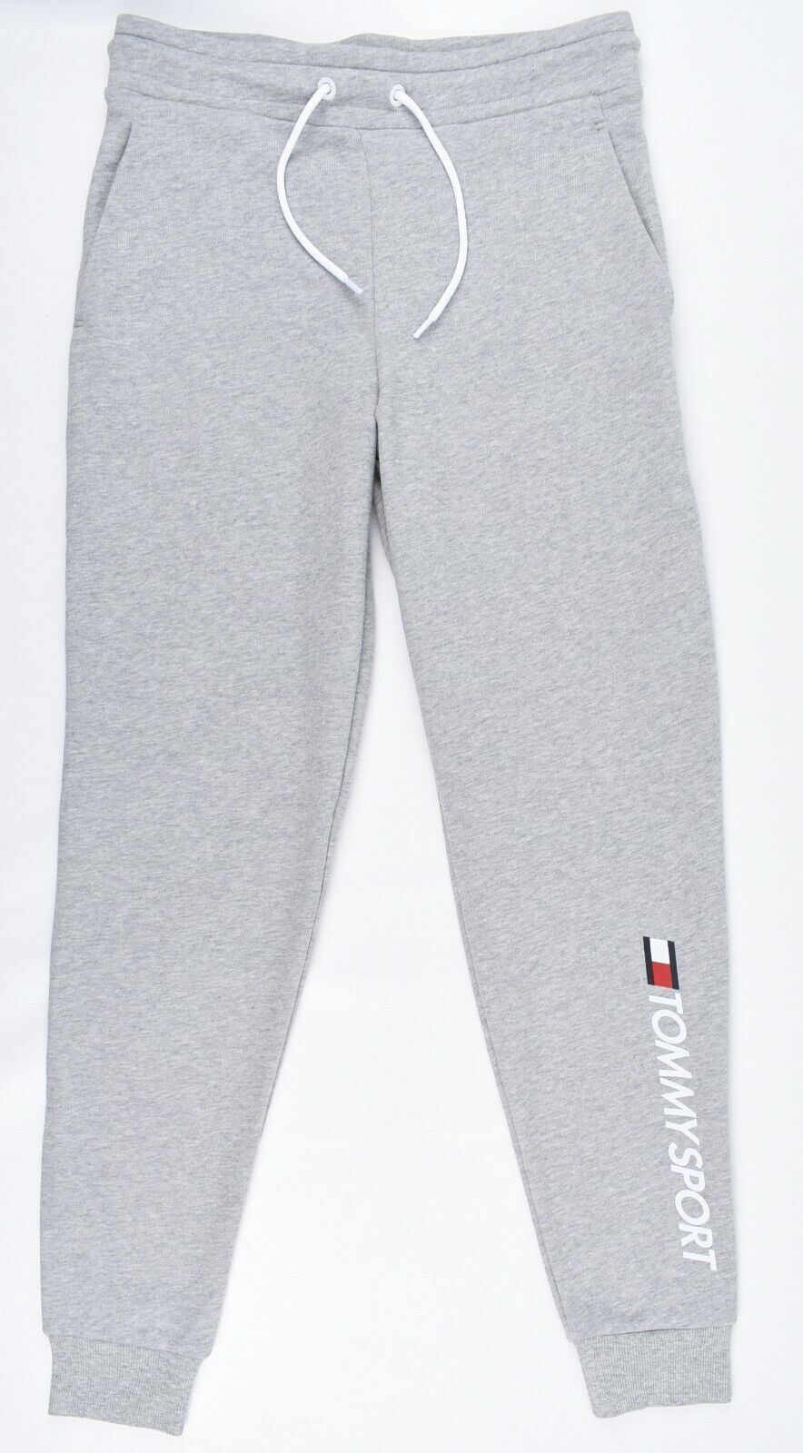 TOMMY HILFIGER - TOMMY SPORT Women's Cuffed Joggers, Grey Heather, size M UK 12