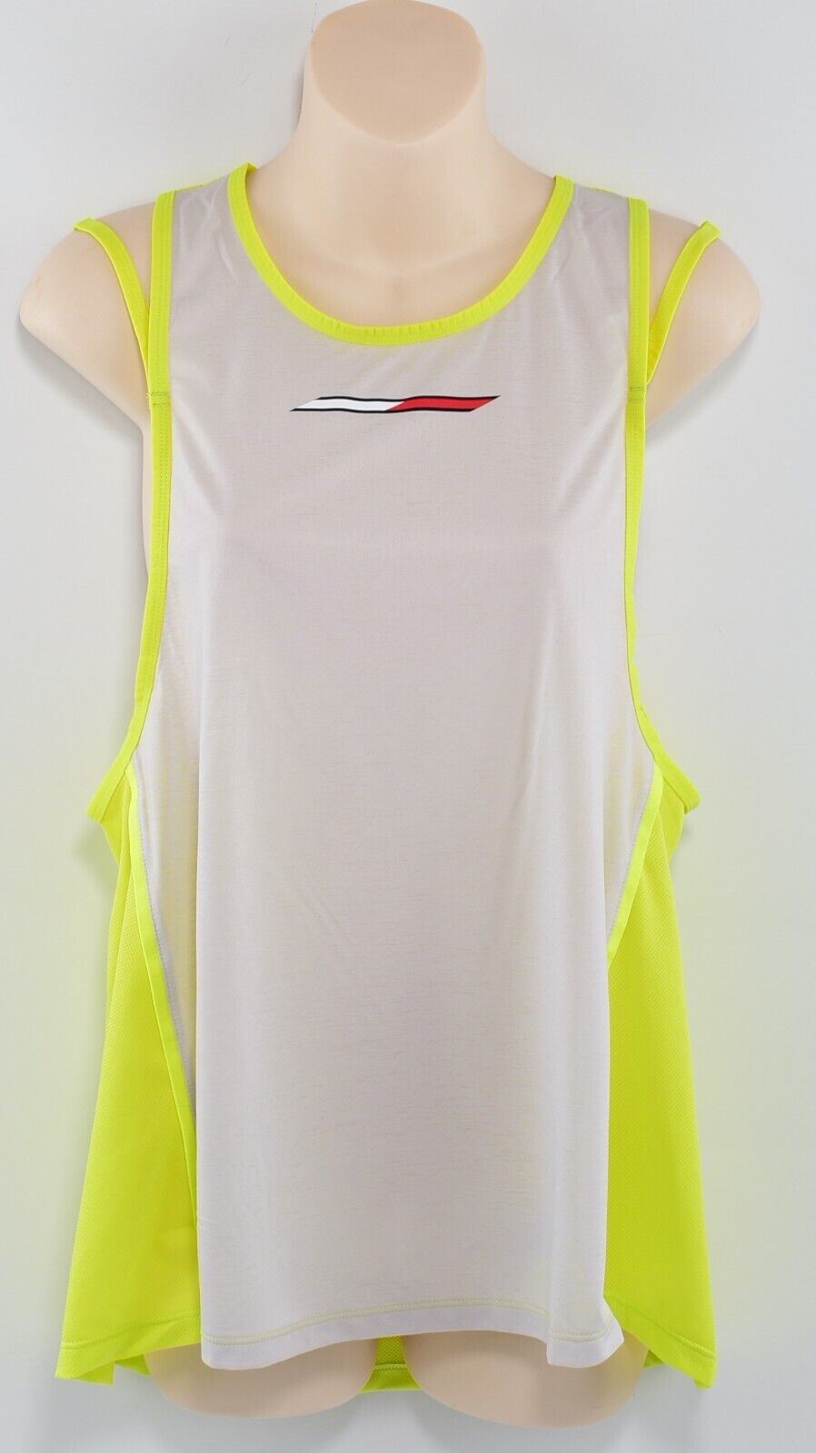 TOMMY HILFIGER Activewear Women's Relaxed Tank Top, Lemon Lime, size M (UK 12)