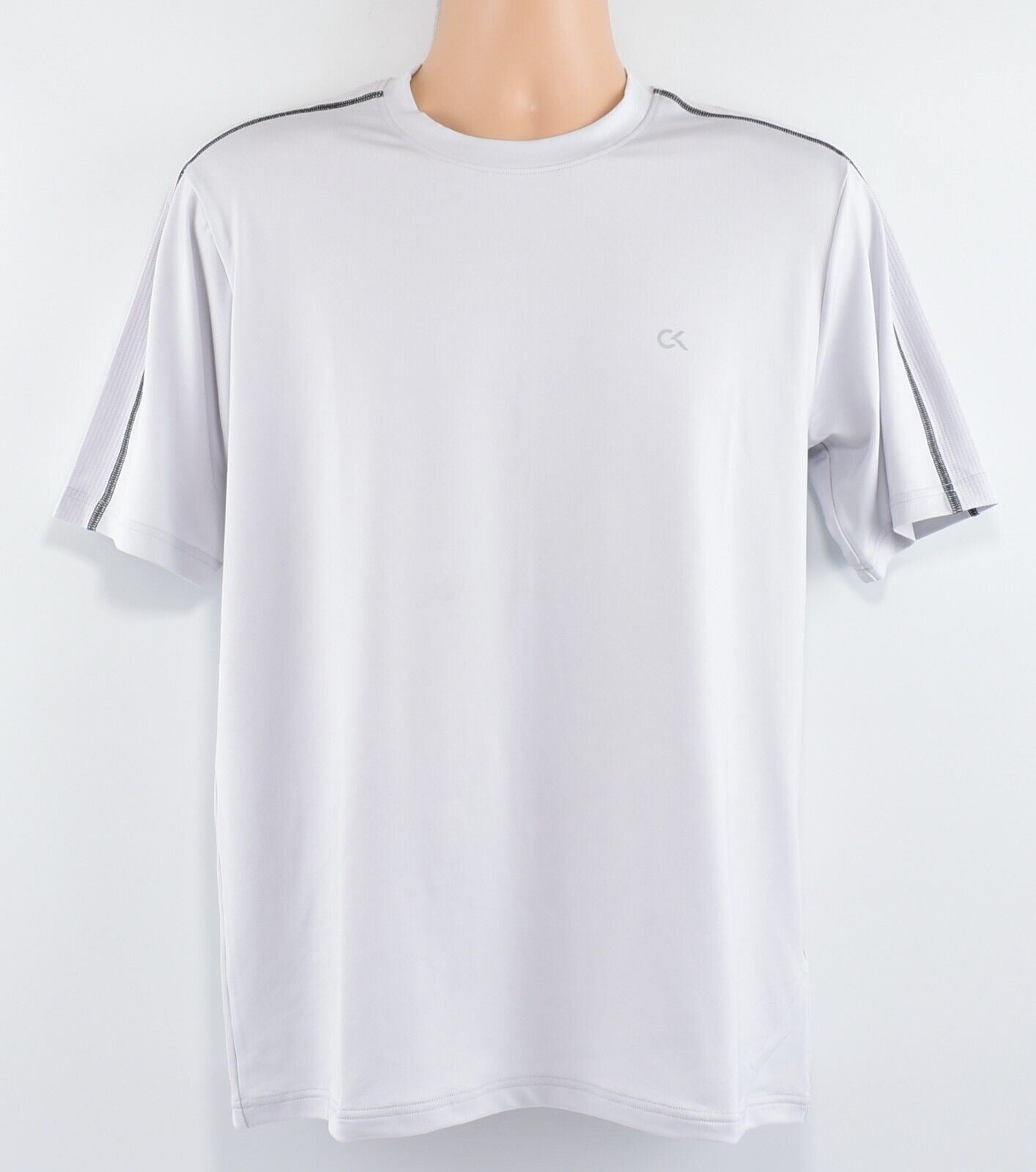 CALVIN KLEIN Performance Icon Men's Short Sleeve T-shirt, Stone Grey, size M