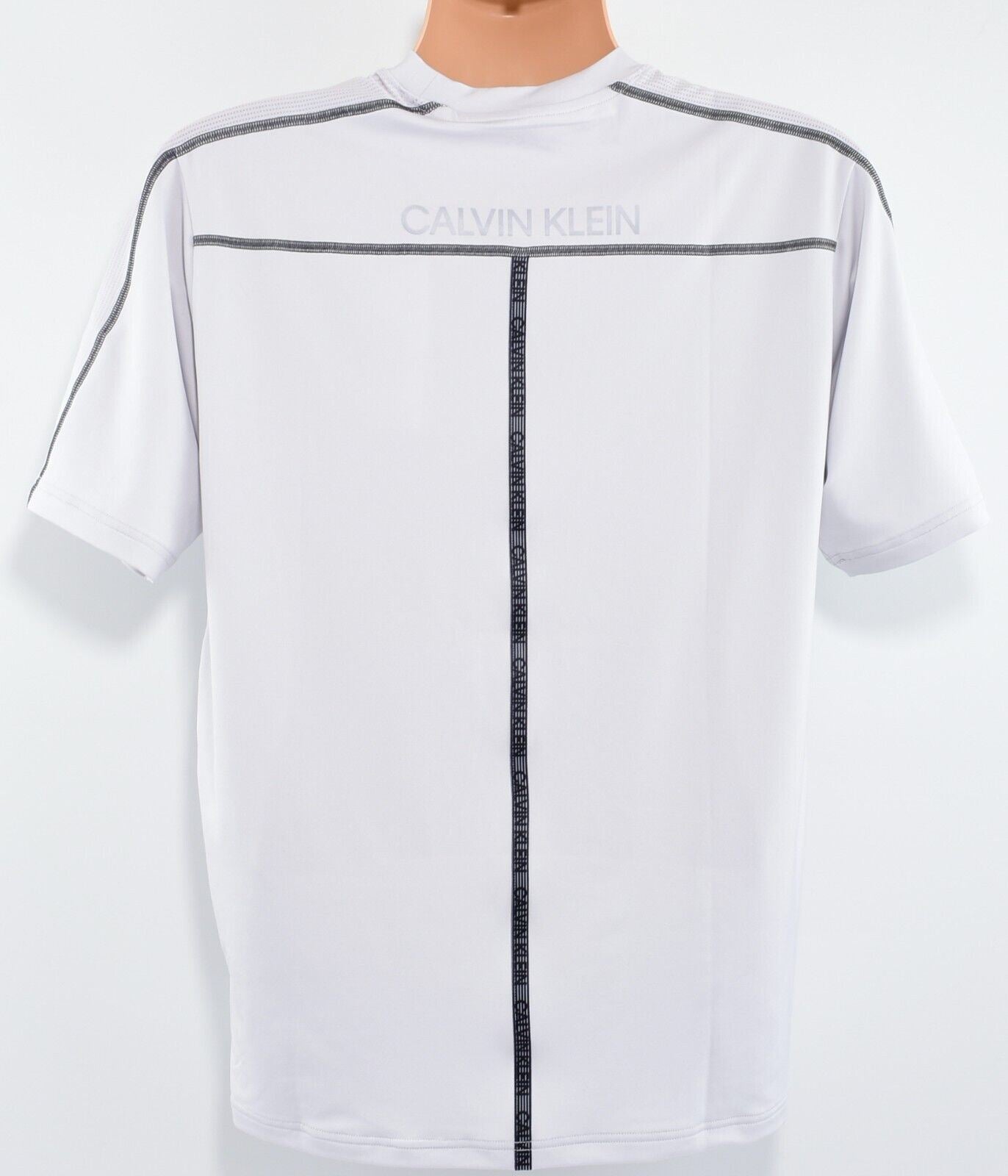 CALVIN KLEIN Performance Icon Men's Short Sleeve T-shirt, Stone Grey, size M