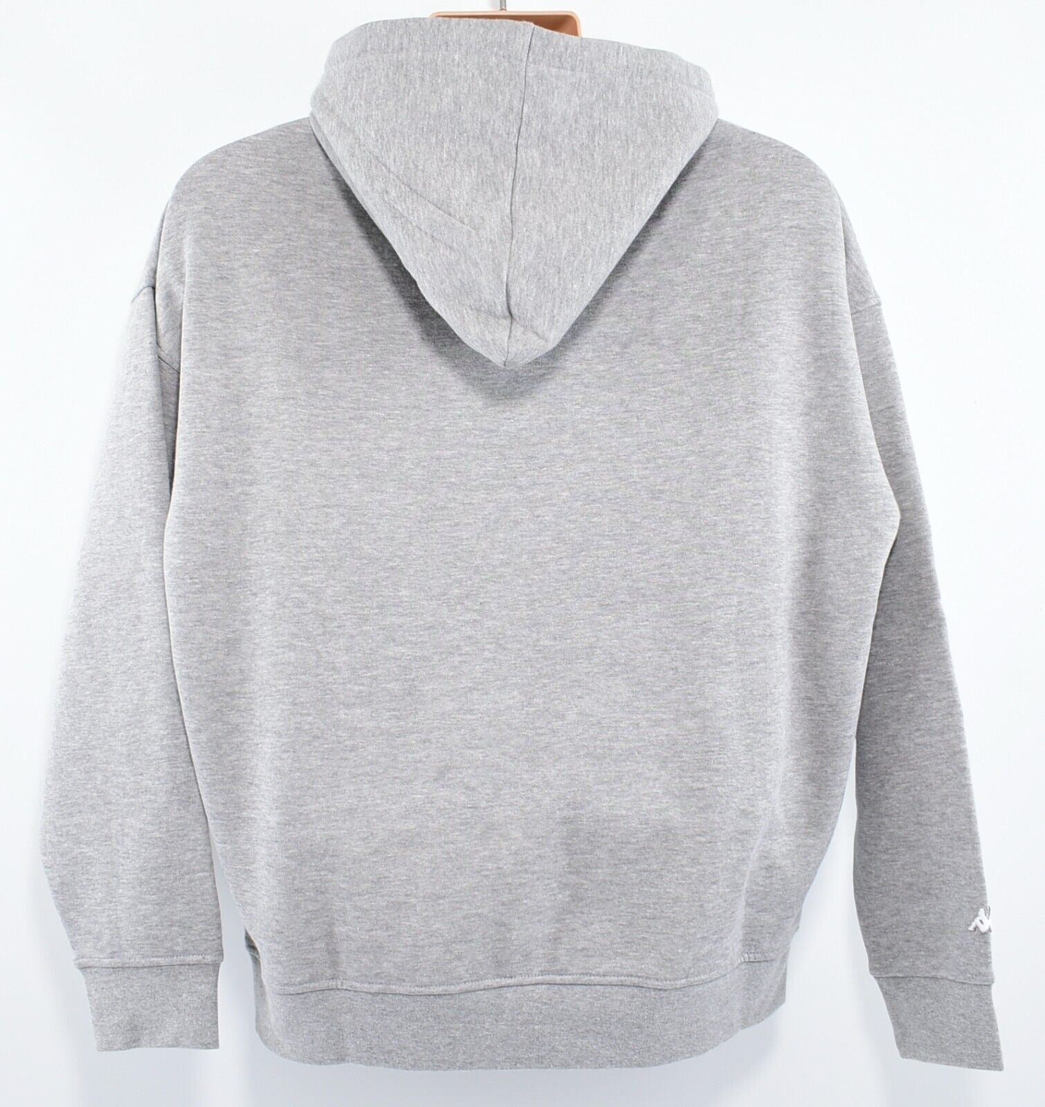 KAPPA Men's Oversized Hooded Sweatshirt, Hoodie, Grey Heather/White Logo, size M