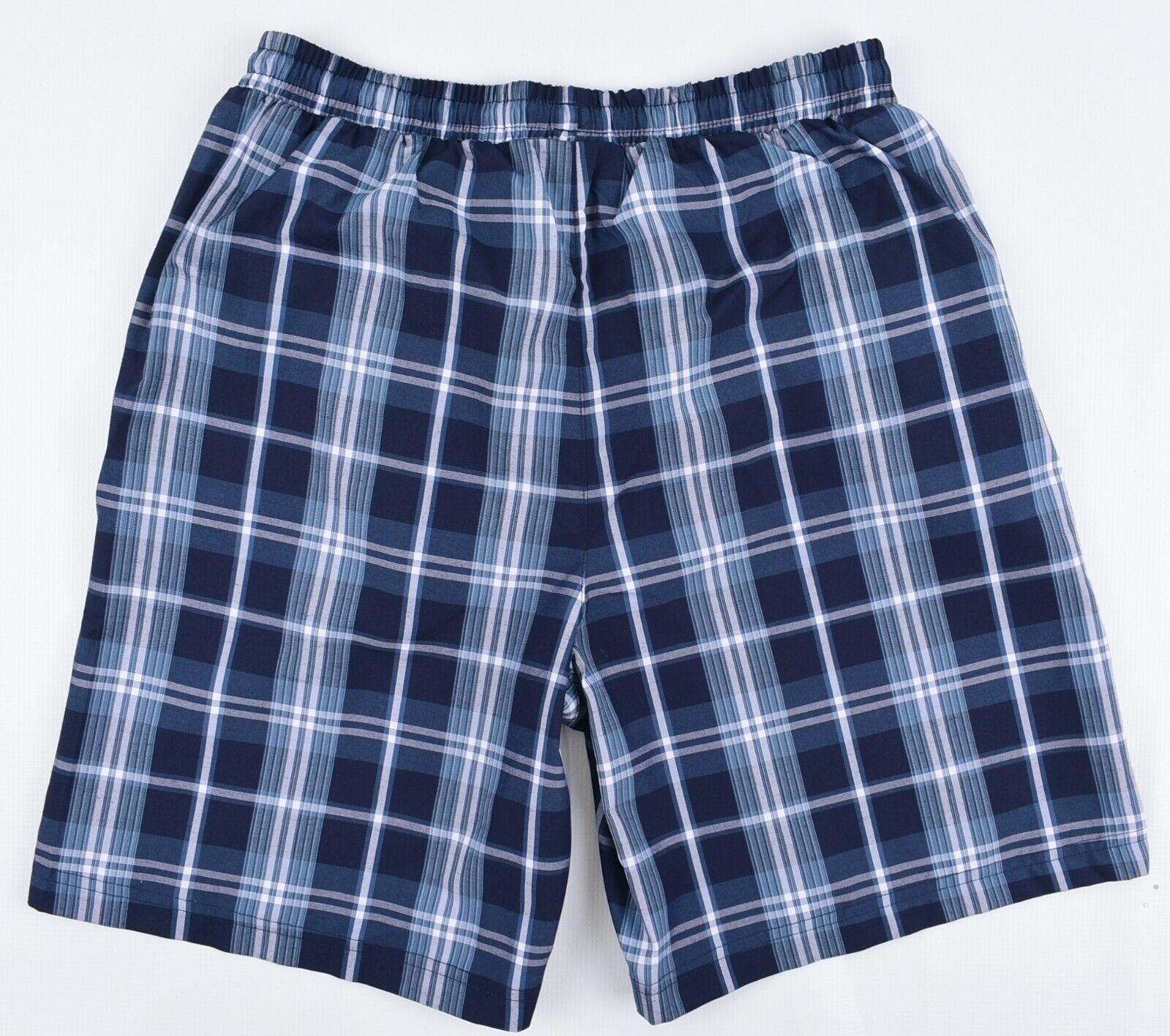 SLAZENGER Men's Blue Checked Shorts, size LARGE