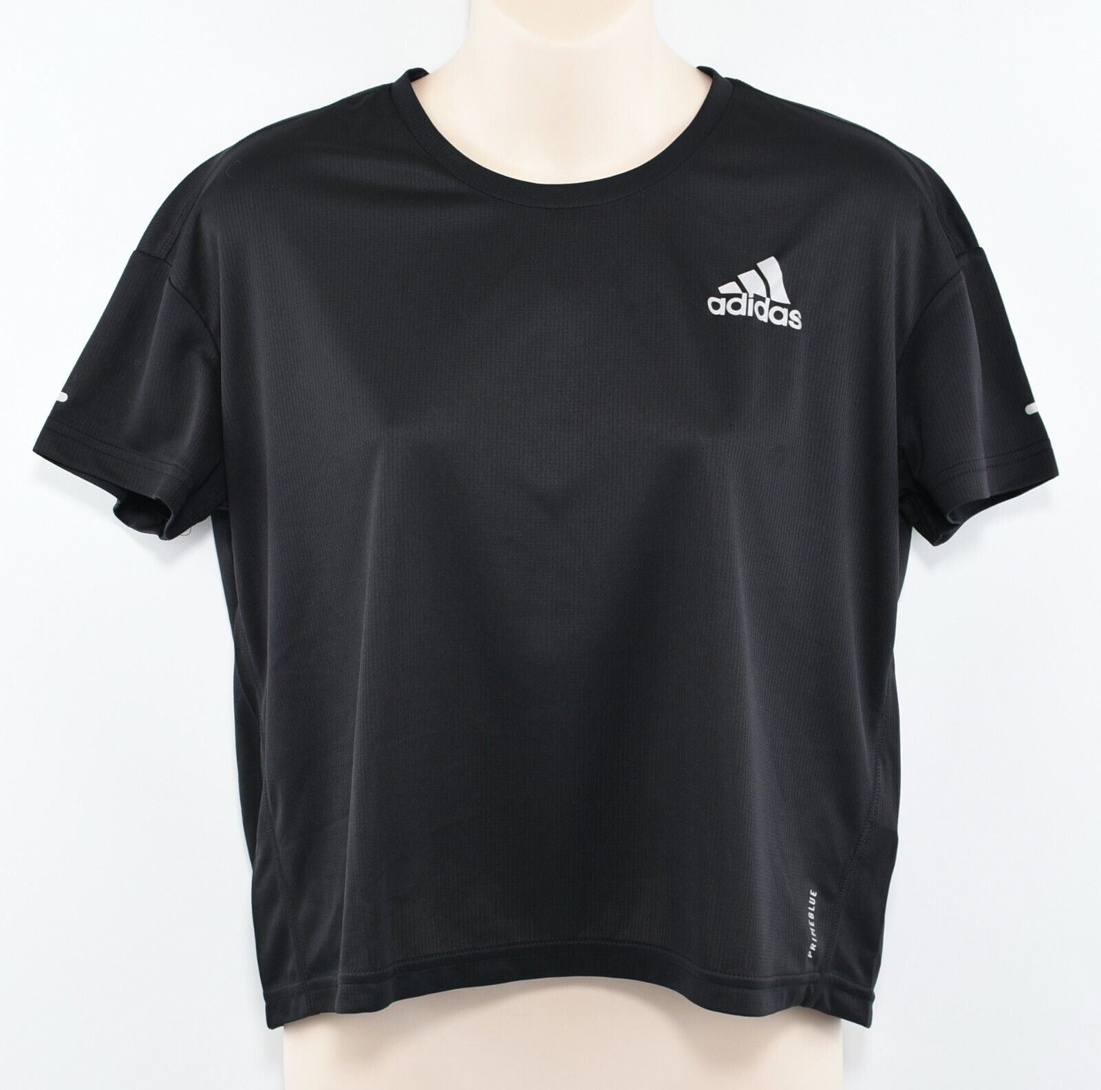 ADIDAS Women's Primeblue Sports Running Tee, T-shirt, Black, size L (UK 16-18)