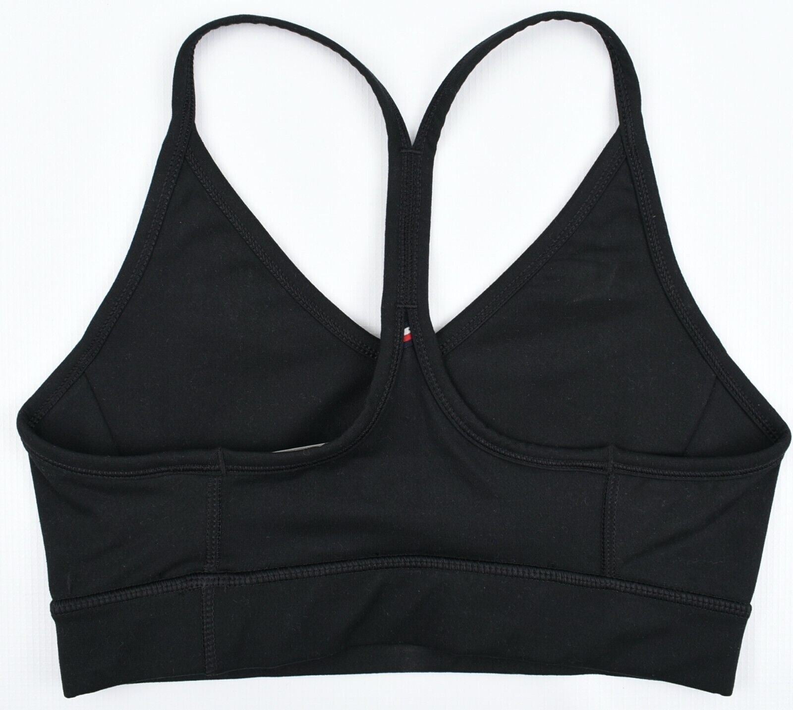 TOMMY HILFIGER Women's Light Intensity Racerback Sports Bra, Black, size M