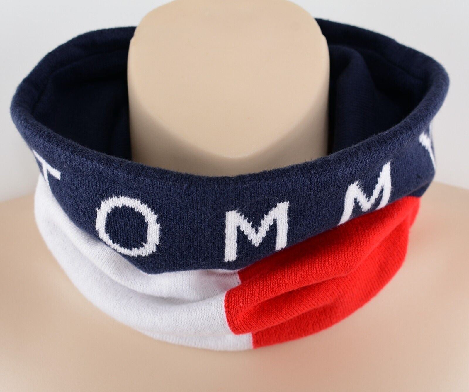 TOMMY HILFIGER - TOMMY JEANS Unisex Small Snood Scarf, ORGANIC COTTON, One Size