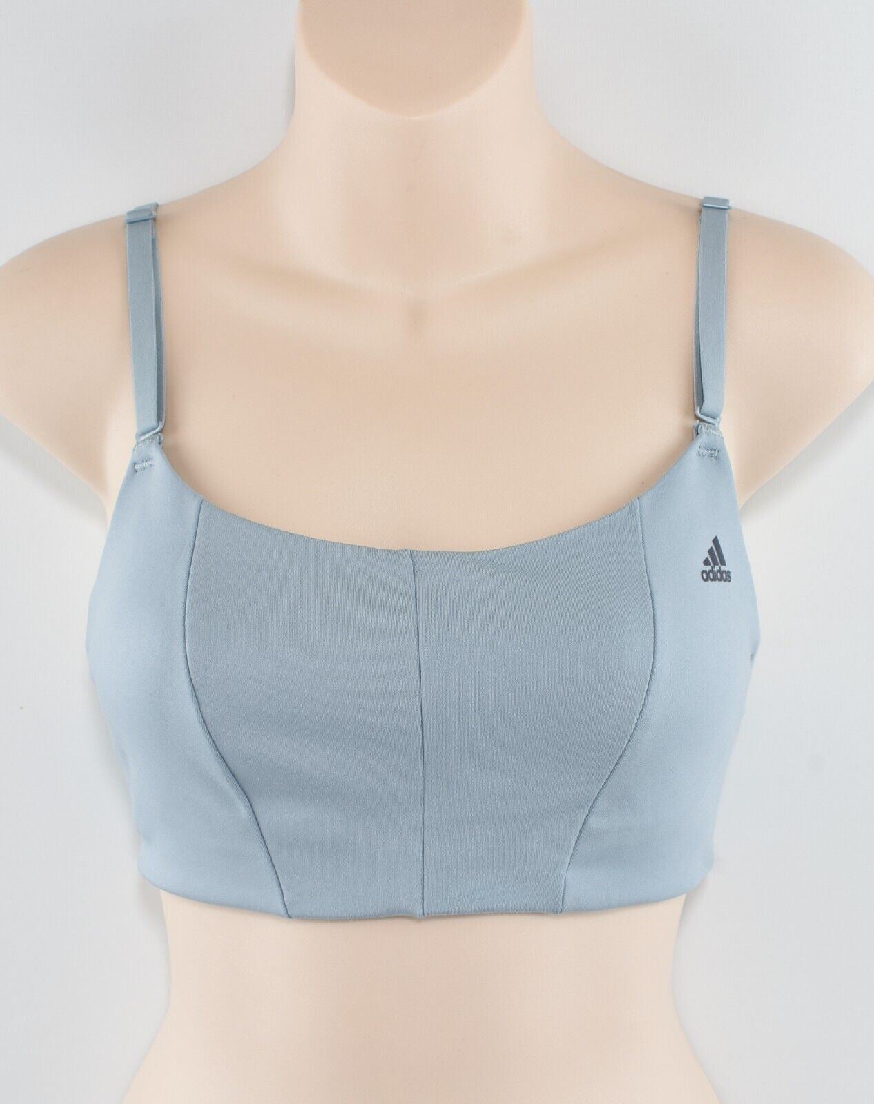 ADIDAS Women's Yoga Studio Light Support Sports Bra, Magic Grey, size M