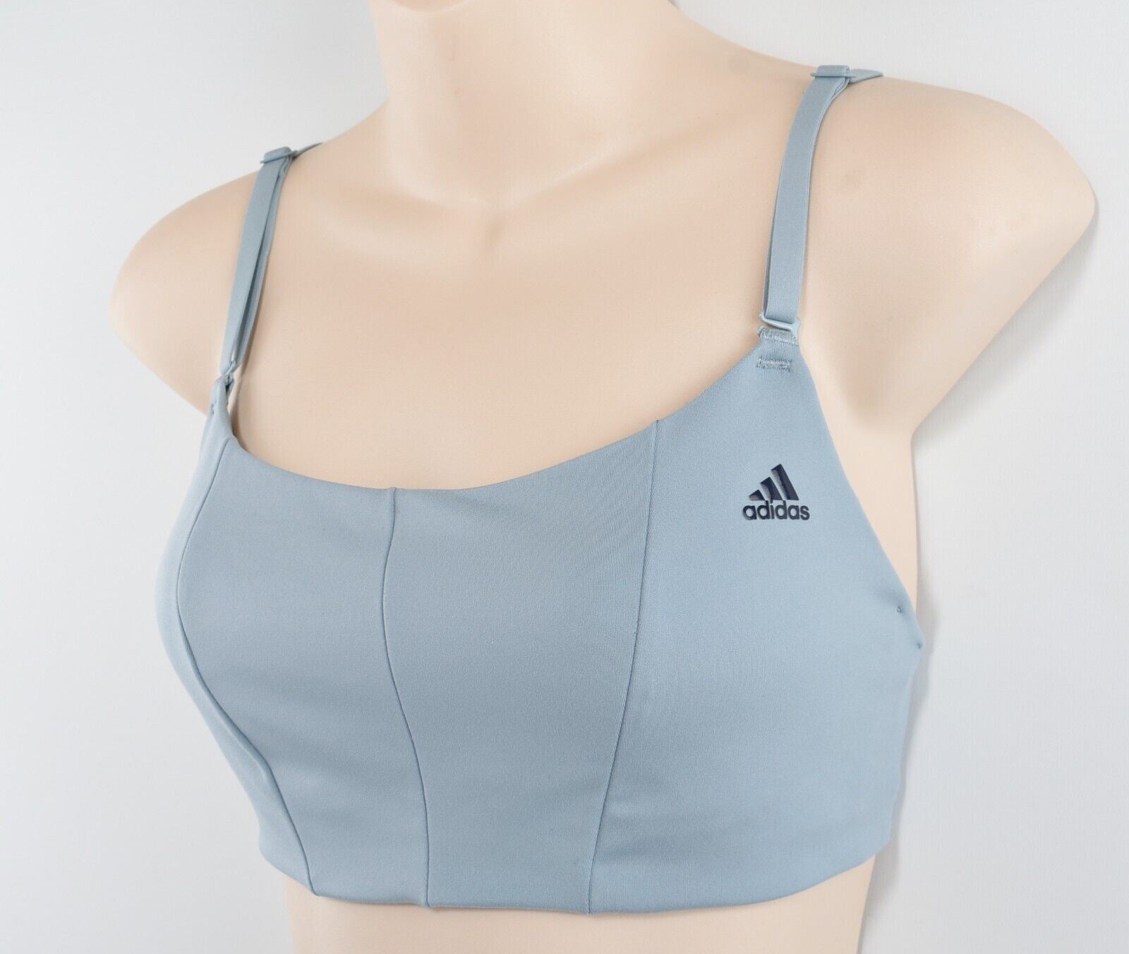 ADIDAS Women's Yoga Studio Light Support Sports Bra, Magic Grey, size M