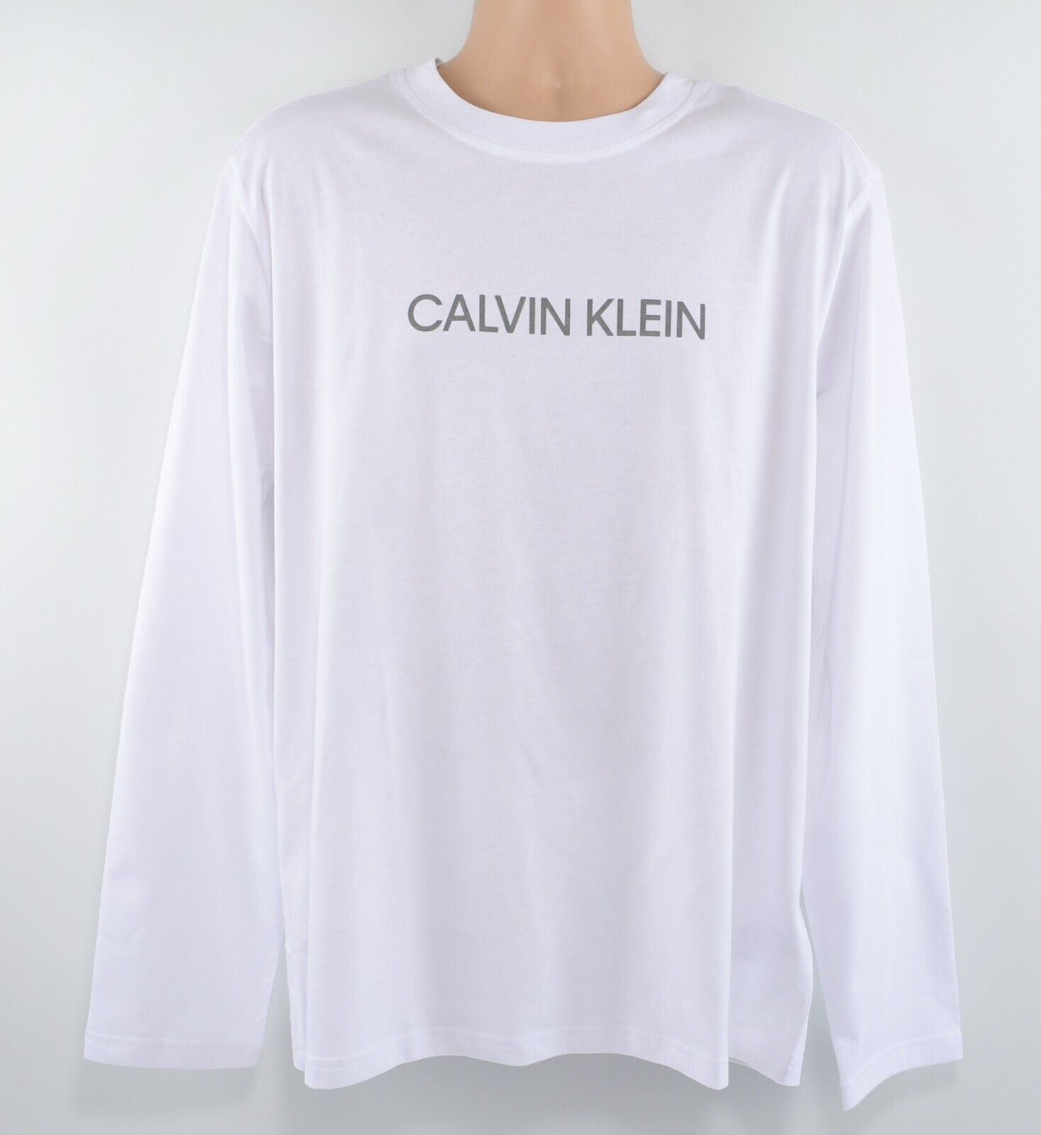 CALVIN KLEIN Performance Men's Long Sleeve T-shirt Top, Bright White, size XL