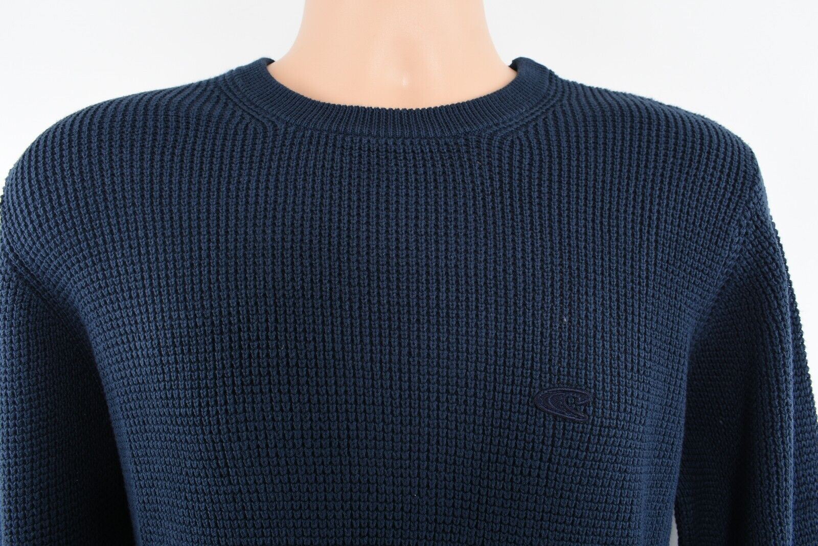 O'NEILL Men's TUCK Pullover Jumper, 100% Cotton Knit, Ink Blue, size MEDIUM