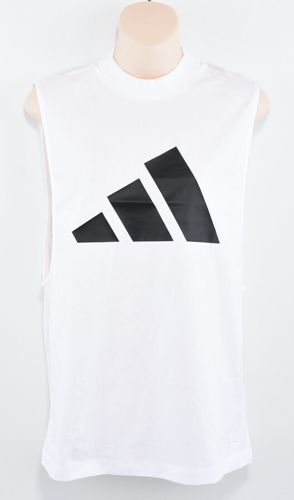 ADIDAS Activewear: Women's 3Bar Mesh Tank Top, White, size XS (UK 4-6)