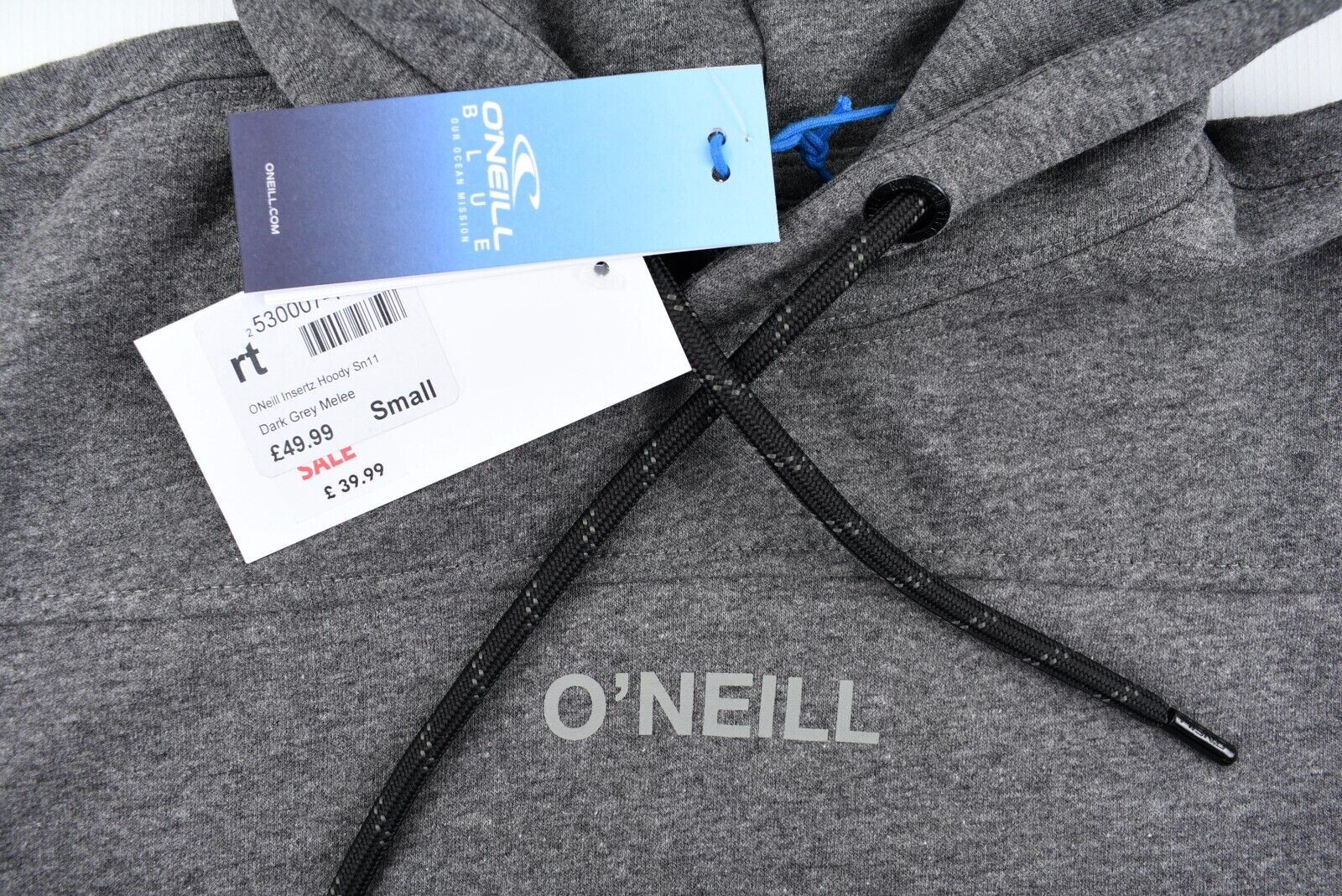 O'NEILL Men's INSERTZ Hooded Sweatshirt, Hoodie, Dark Grey Melee, size S