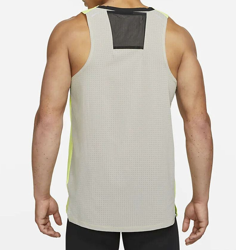 NIKE DriFit Men's Trail Running /Activewear Tank Top, Grey/Green, size M