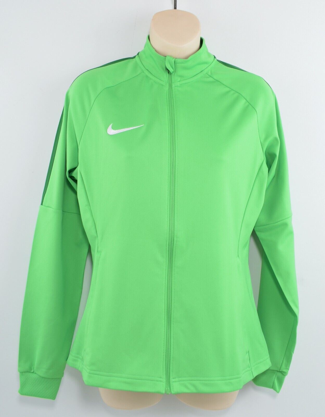 NIKE DriFit Women's ACADEMIC TRACK Zip Jacket, Green, size S /UK 10