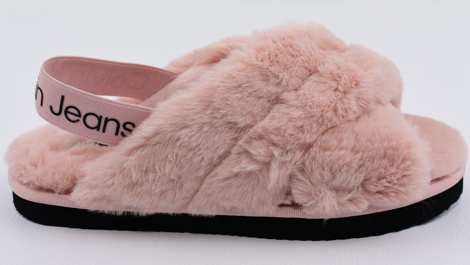 CALVIN KLEIN JEANS - Women's Faux Fur Fluffy Slingback Slippers, size UK 6.5