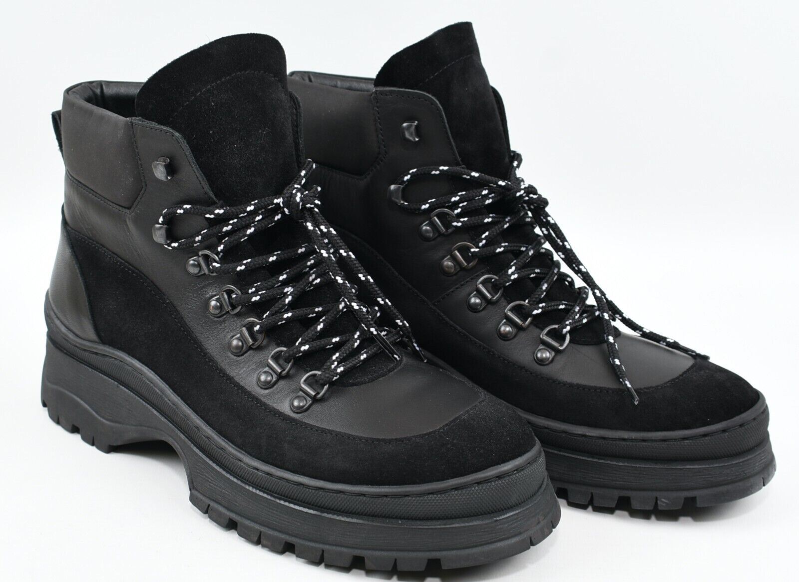 TED BAKER Men's WESTONN Leather Hiker Boots, Black, size UK 9 /EU 43