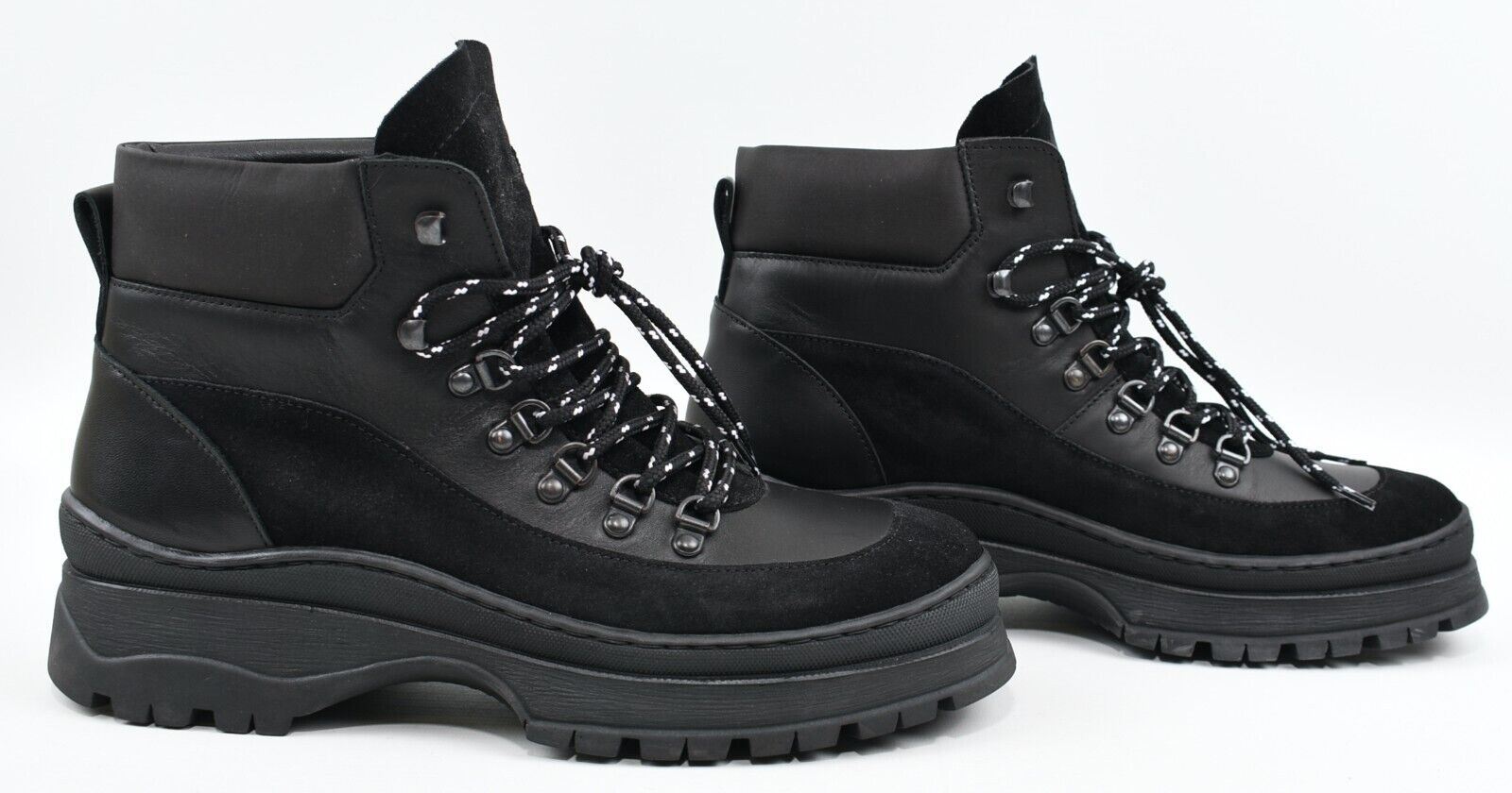 TED BAKER Men's WESTONN Leather Hiker Boots, Black, size UK 9 /EU 43