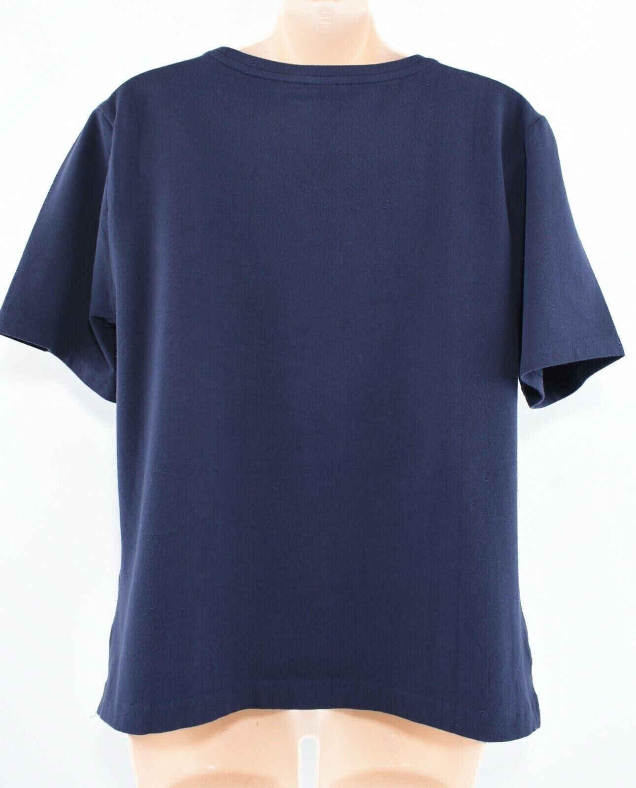 TOMMY HILFIGER Women's T-shirt Top, Navy Blue, size XS (UK 8)