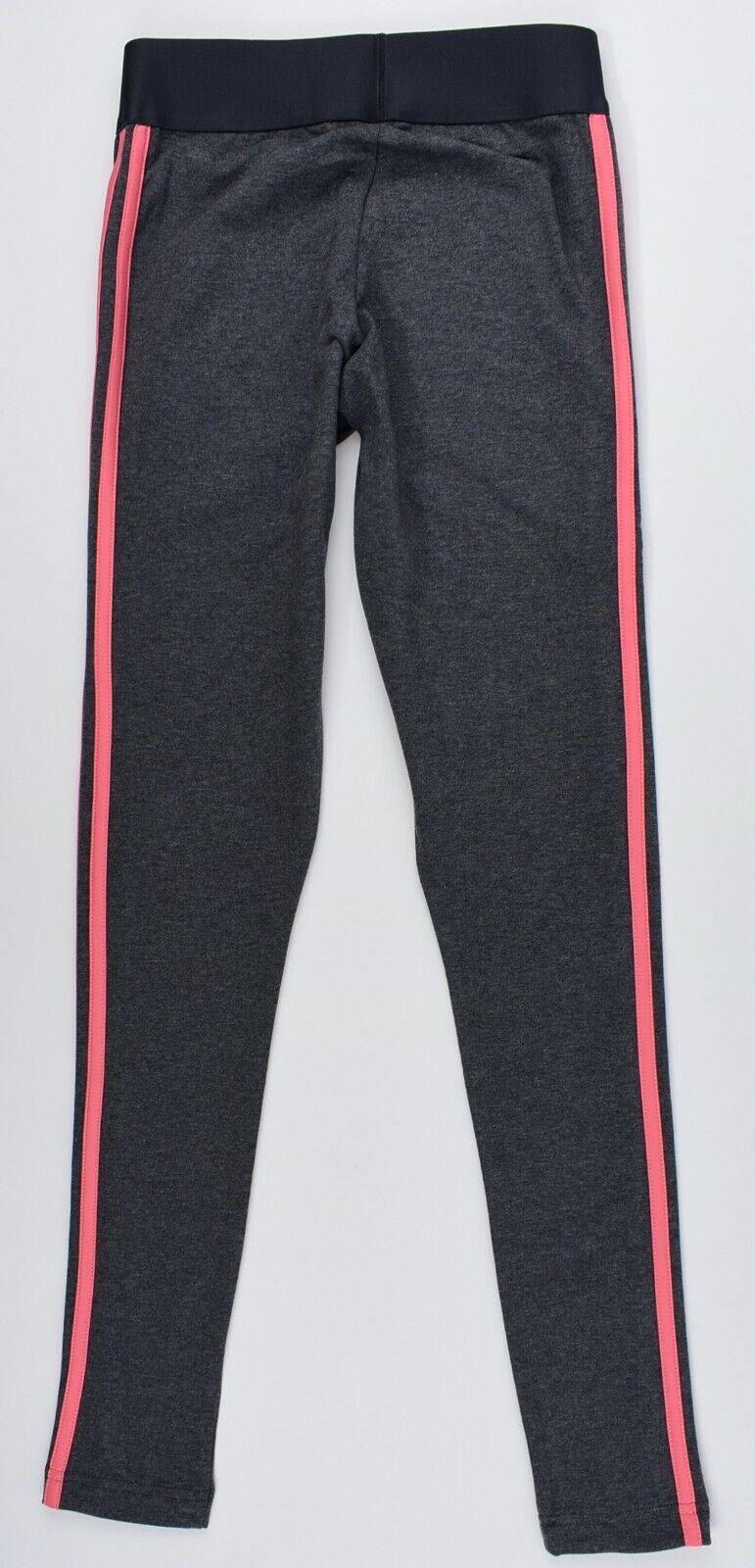 ADIDAS Women's 3 Stripes Cotton Leggings, Dark Grey/Pink, size XS (UK 4-6)