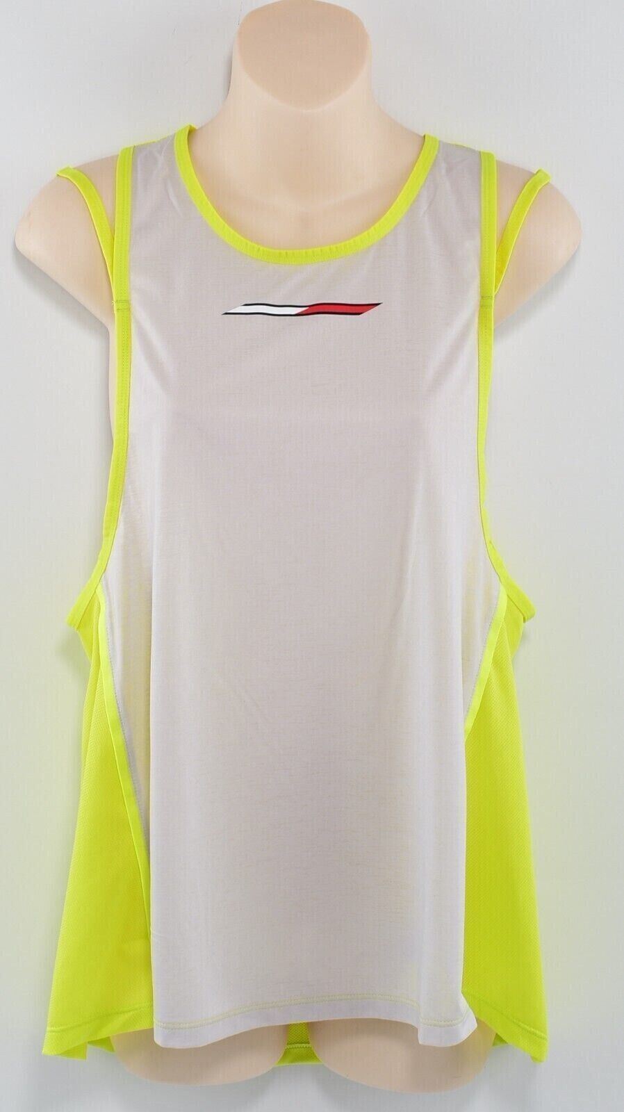 TOMMY HILFIGER Activewear Women's Relaxed Tank Top, Lemon Lime, size L (UK 14)