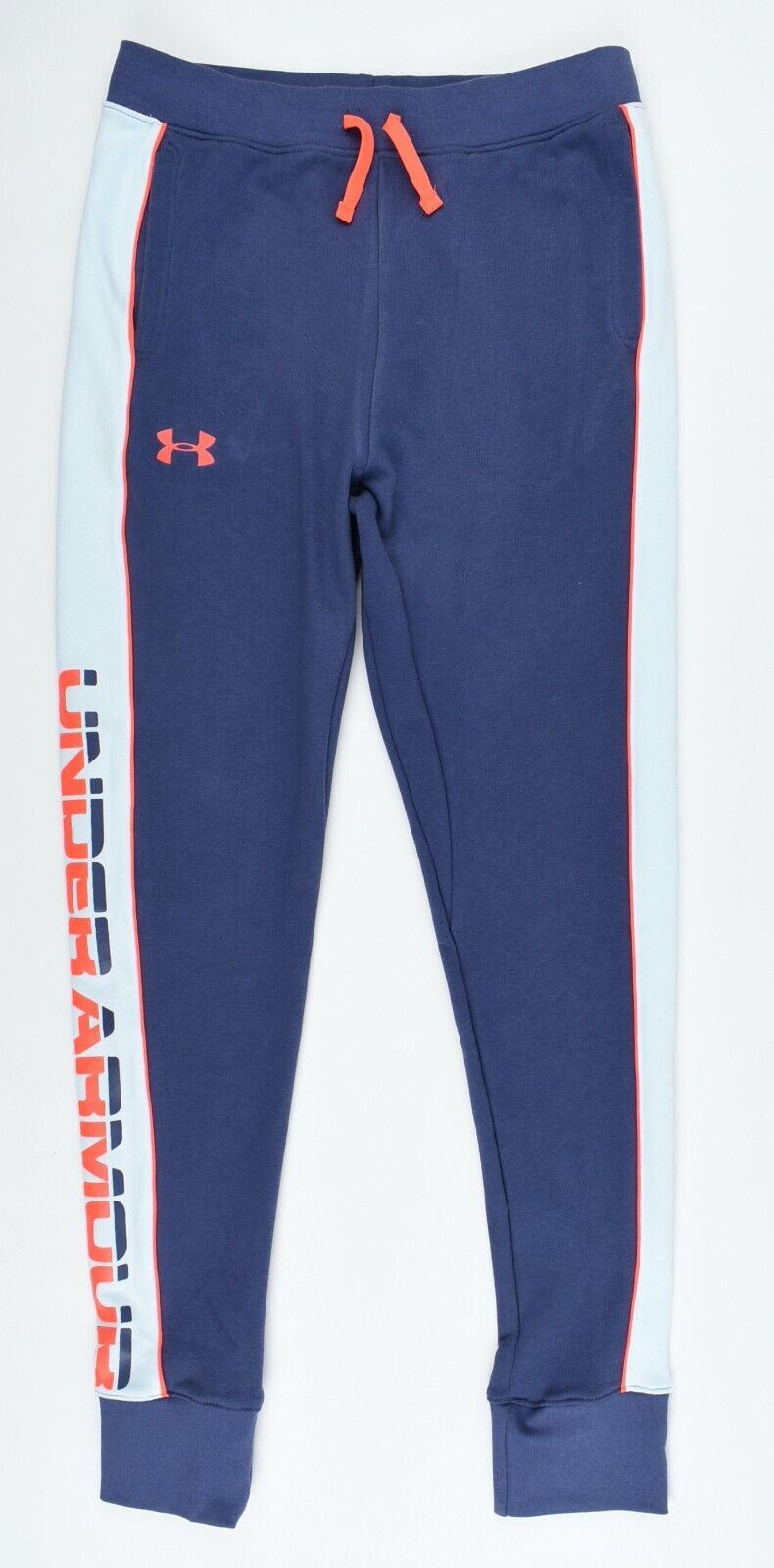 UNDER ARMOUR UA Rival Terry Pants, Girls' Joggers, Blue, youth XL /12-13 years