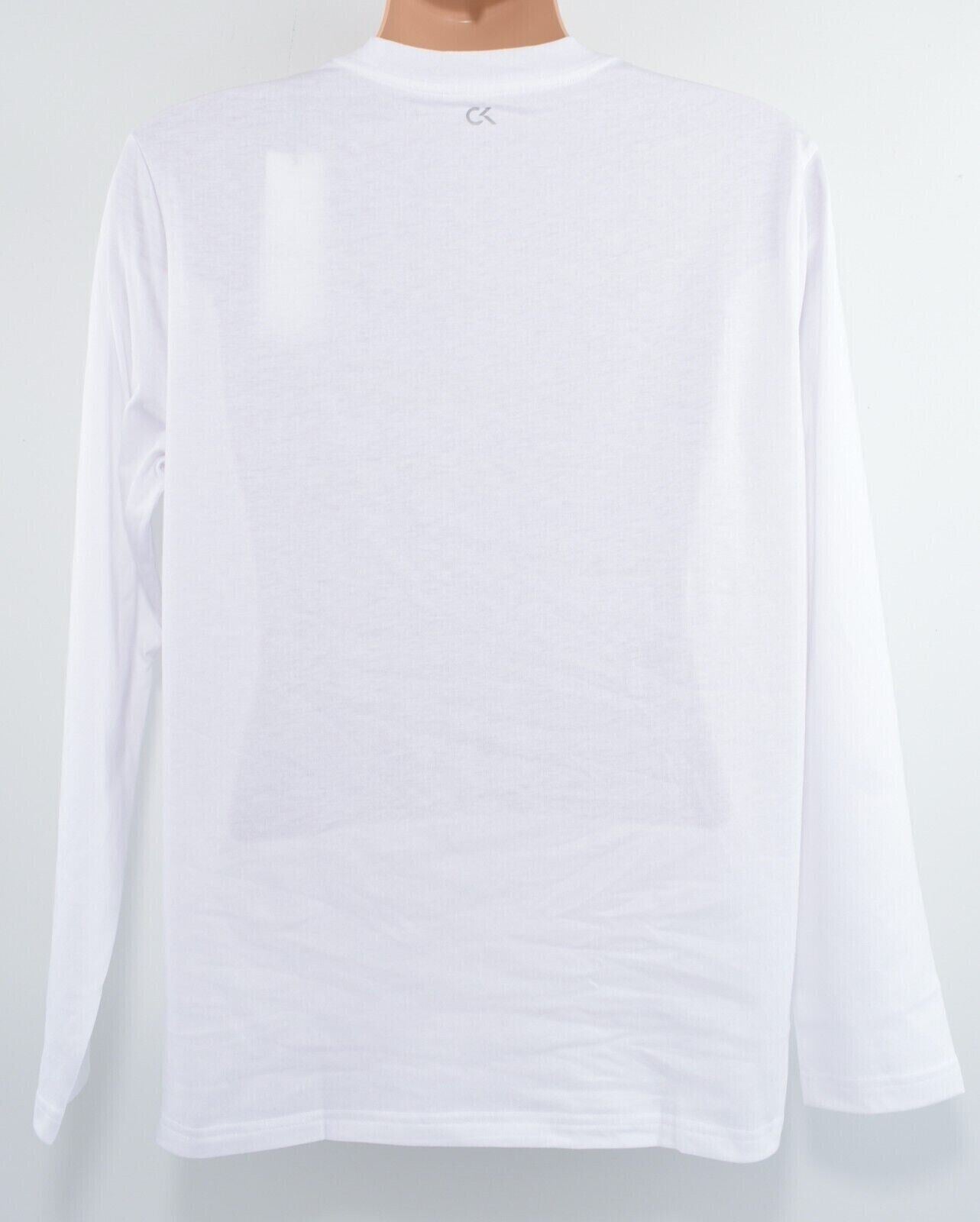 CALVIN KLEIN Performance Men's Long Sleeve T-shirt Top, Bright White, size S