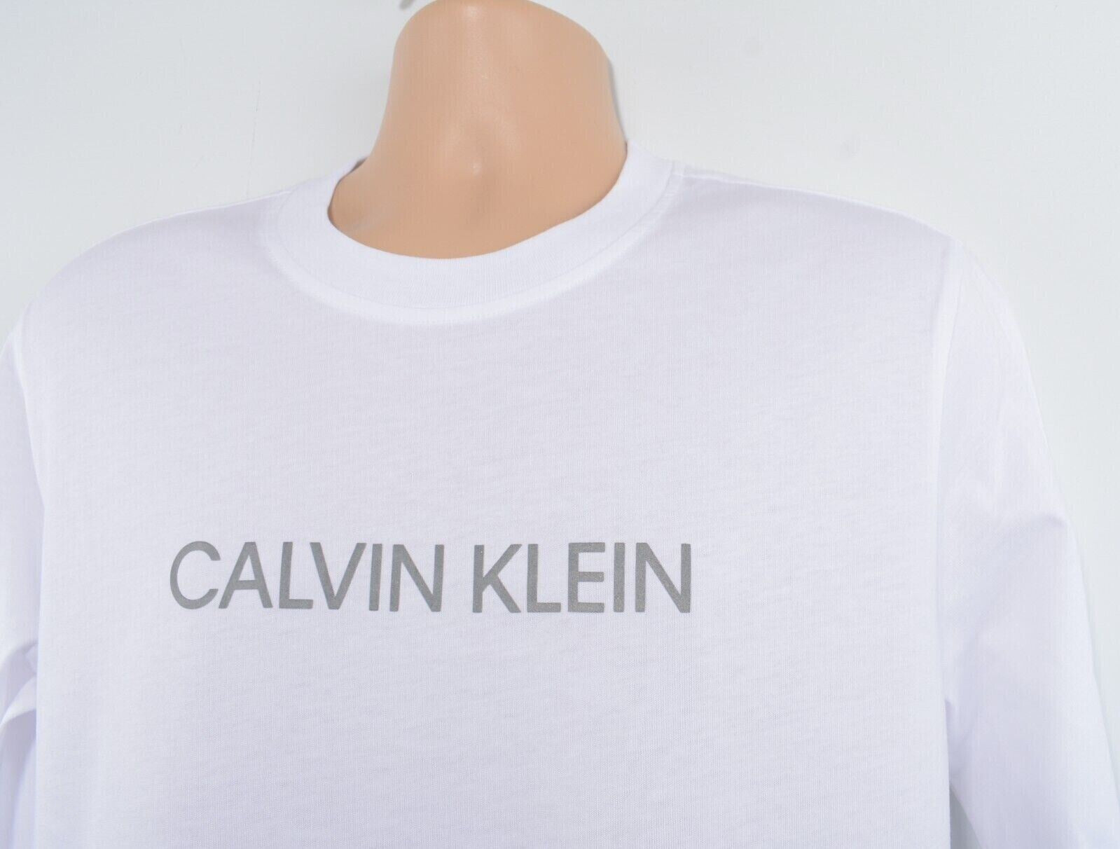 CALVIN KLEIN Performance Men's Long Sleeve T-shirt Top, Bright White, size S