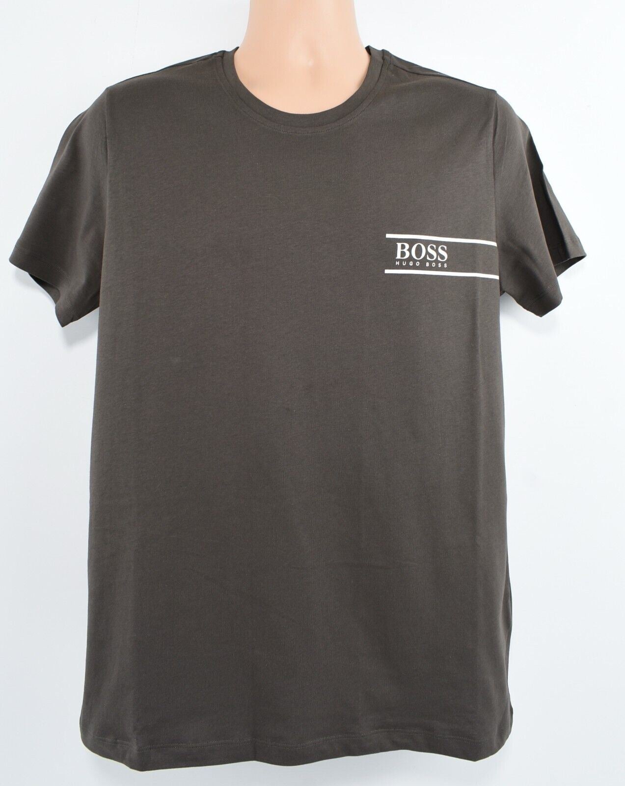 HUGO BOSS Men's Pure Cotton Short Sleeve T-shirt, Grey, size SMALL
