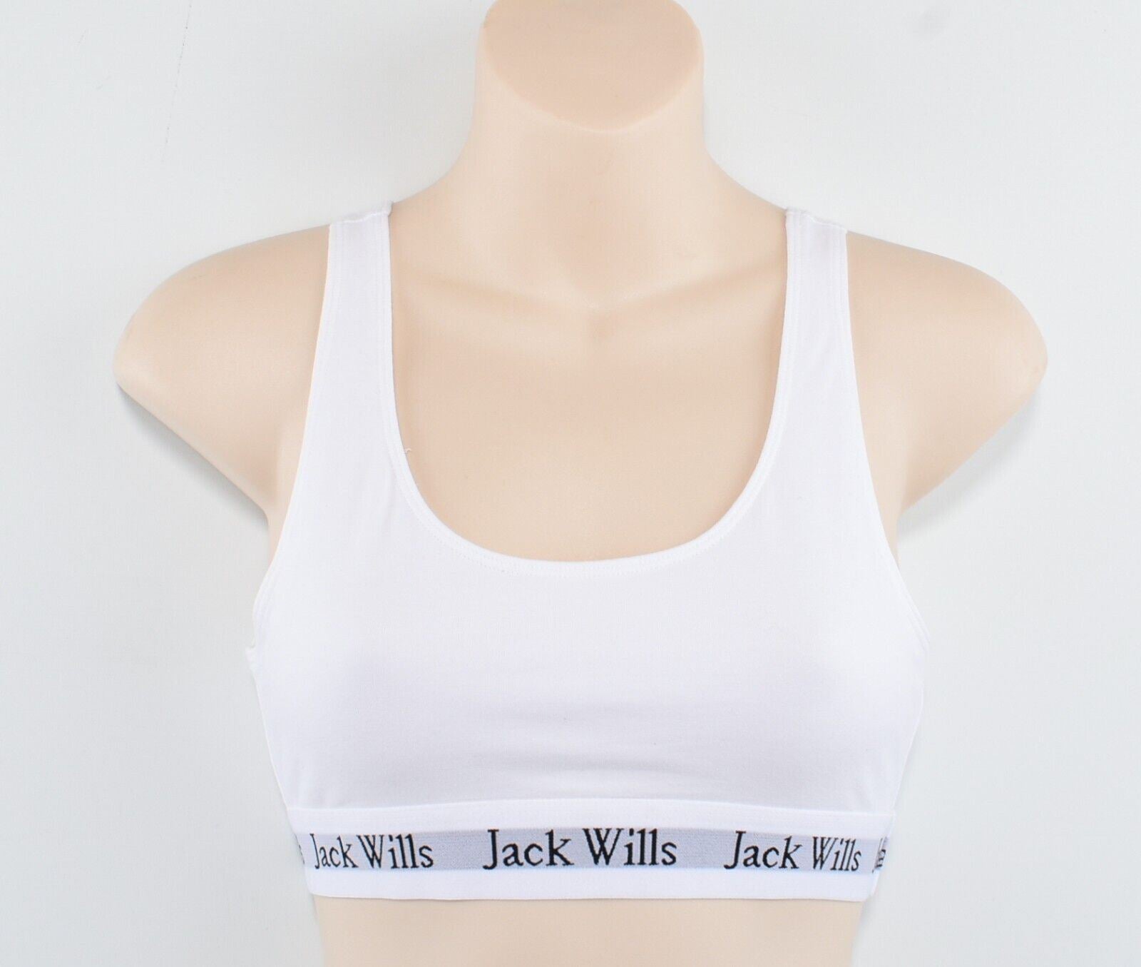 JACK WILLS Women's Pullover Bralette, White, size S /UK 8