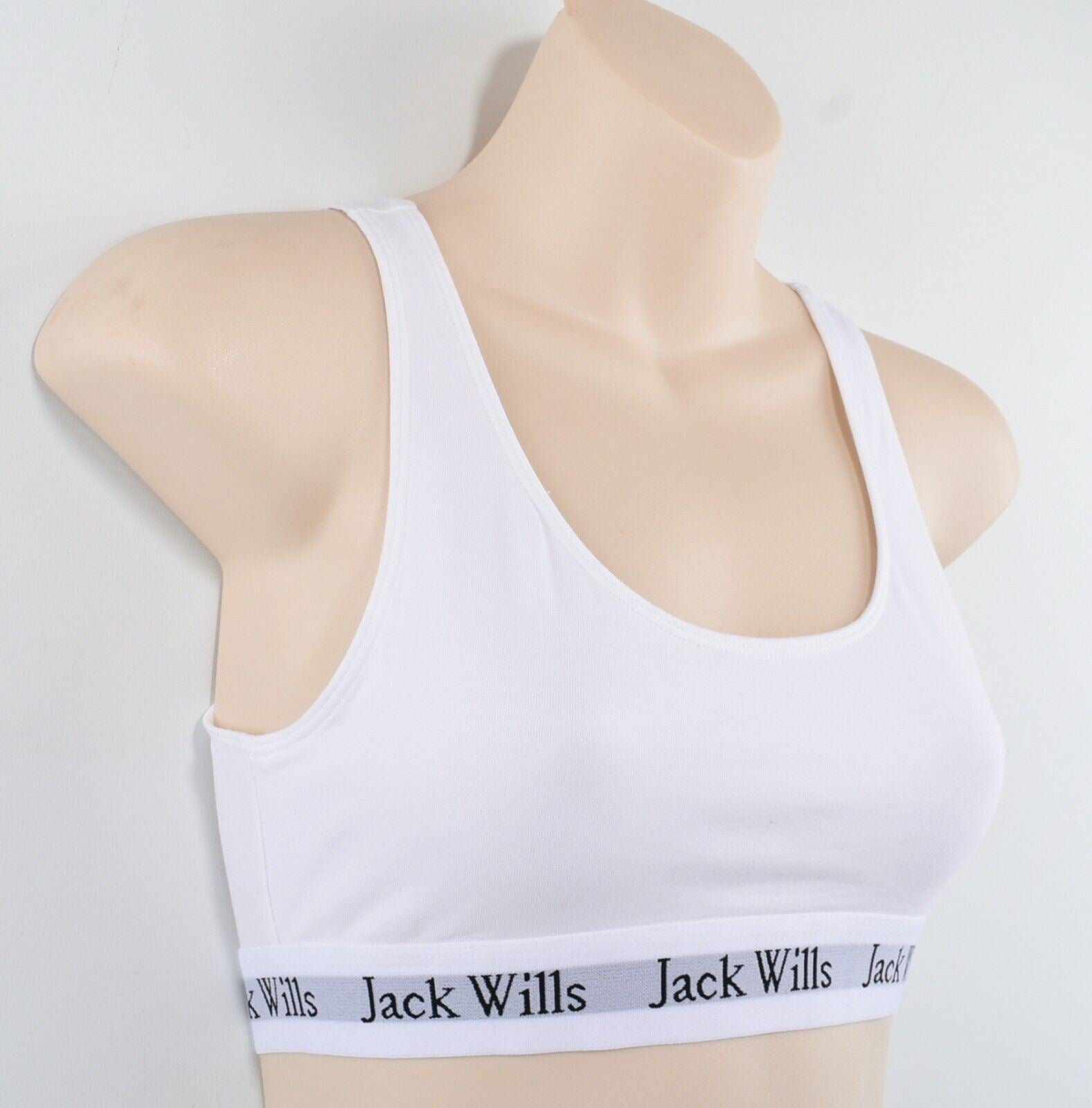 JACK WILLS Women's Pullover Bralette, White, size S /UK 8