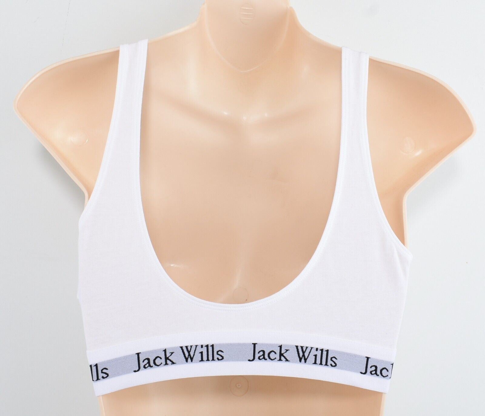 JACK WILLS Women's Pullover Bralette, White, size S /UK 8