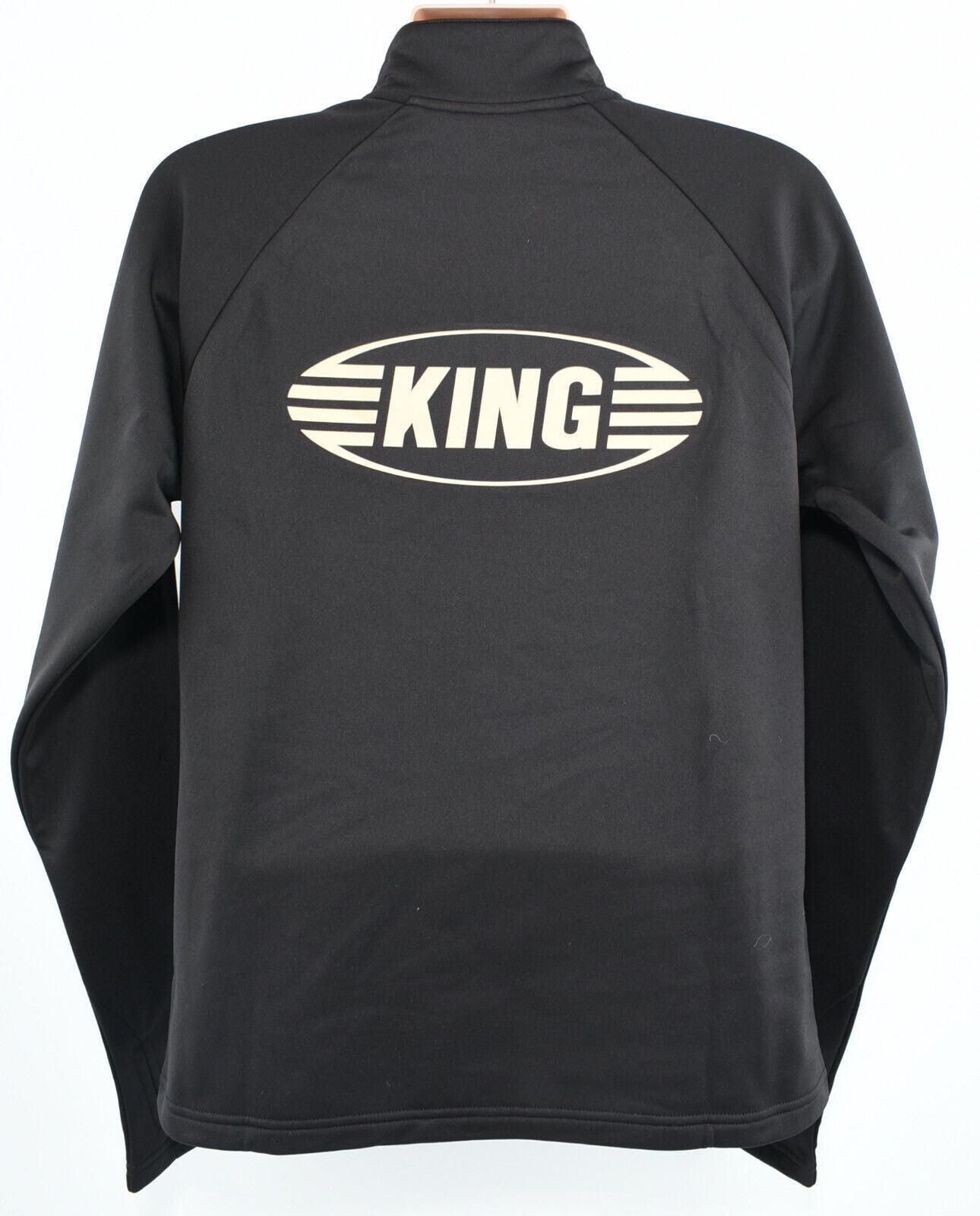 PUMA Men's KING WarmCell 1/2 Zip Sweatshirt, Black/Gold, size LARGE