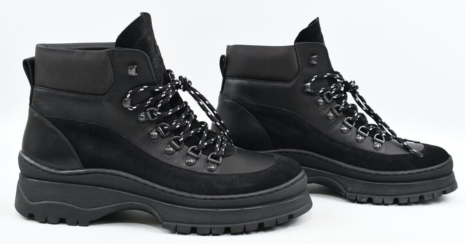 TED BAKER Men's WESTONN Leather Hiker Boots, Black, size UK 10 /EU 44