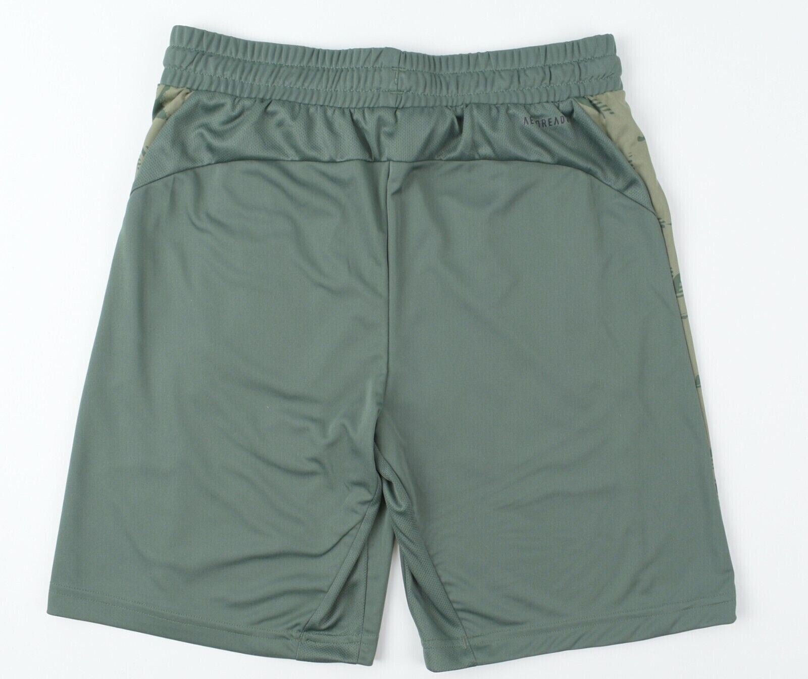 ADIDAS Boys' D2M Designed To Move Shorts, Green/Camo, size 13-14 Years
