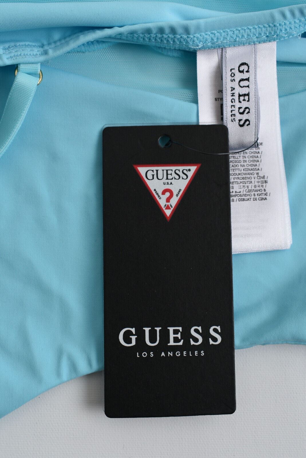 GUESS Women's Bralette, Aqua Blue, size SMALL