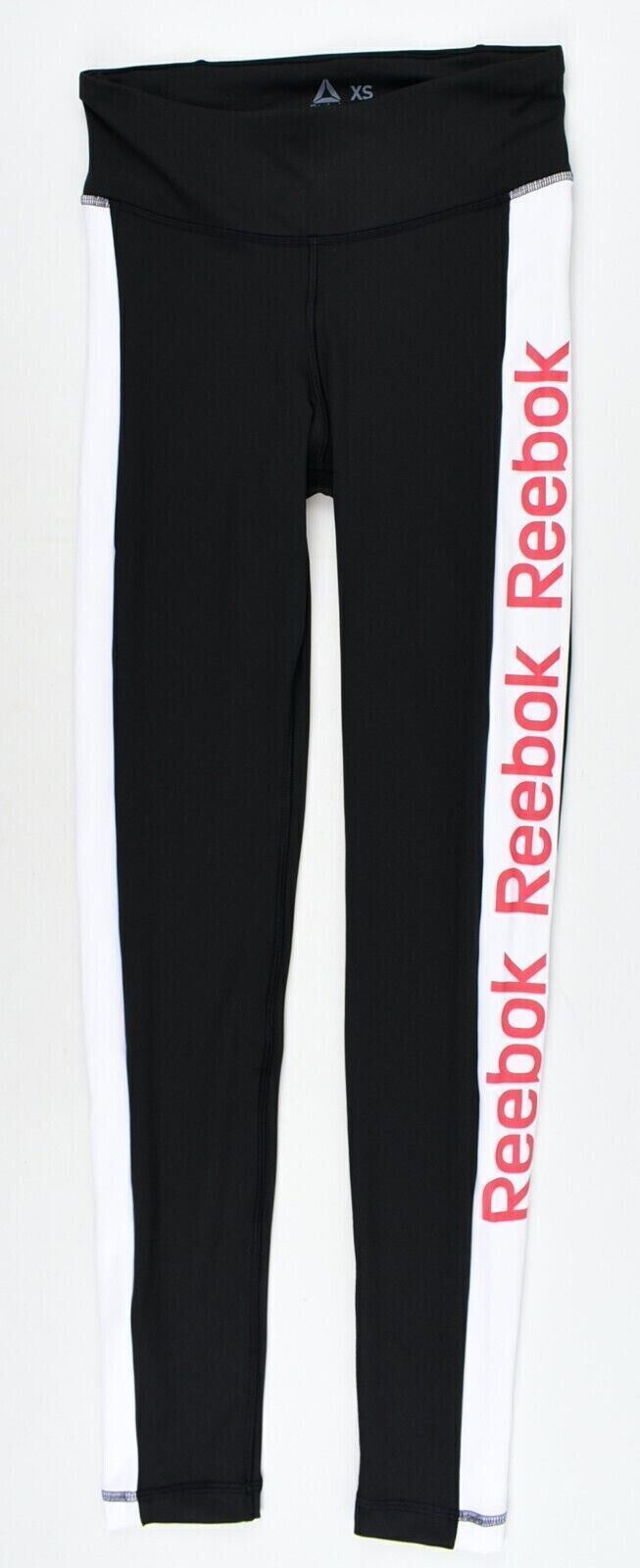 REEBOK Speedwick Women's Linear Logo Leggings, Black, size XL /UK 16