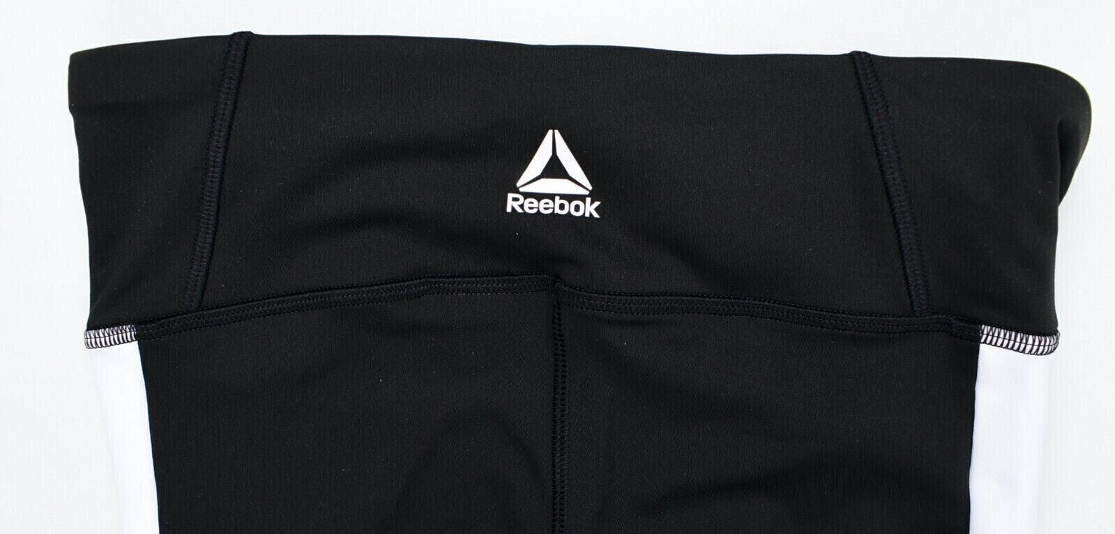 REEBOK Speedwick Women's Linear Logo Leggings, Black, size XL /UK 16