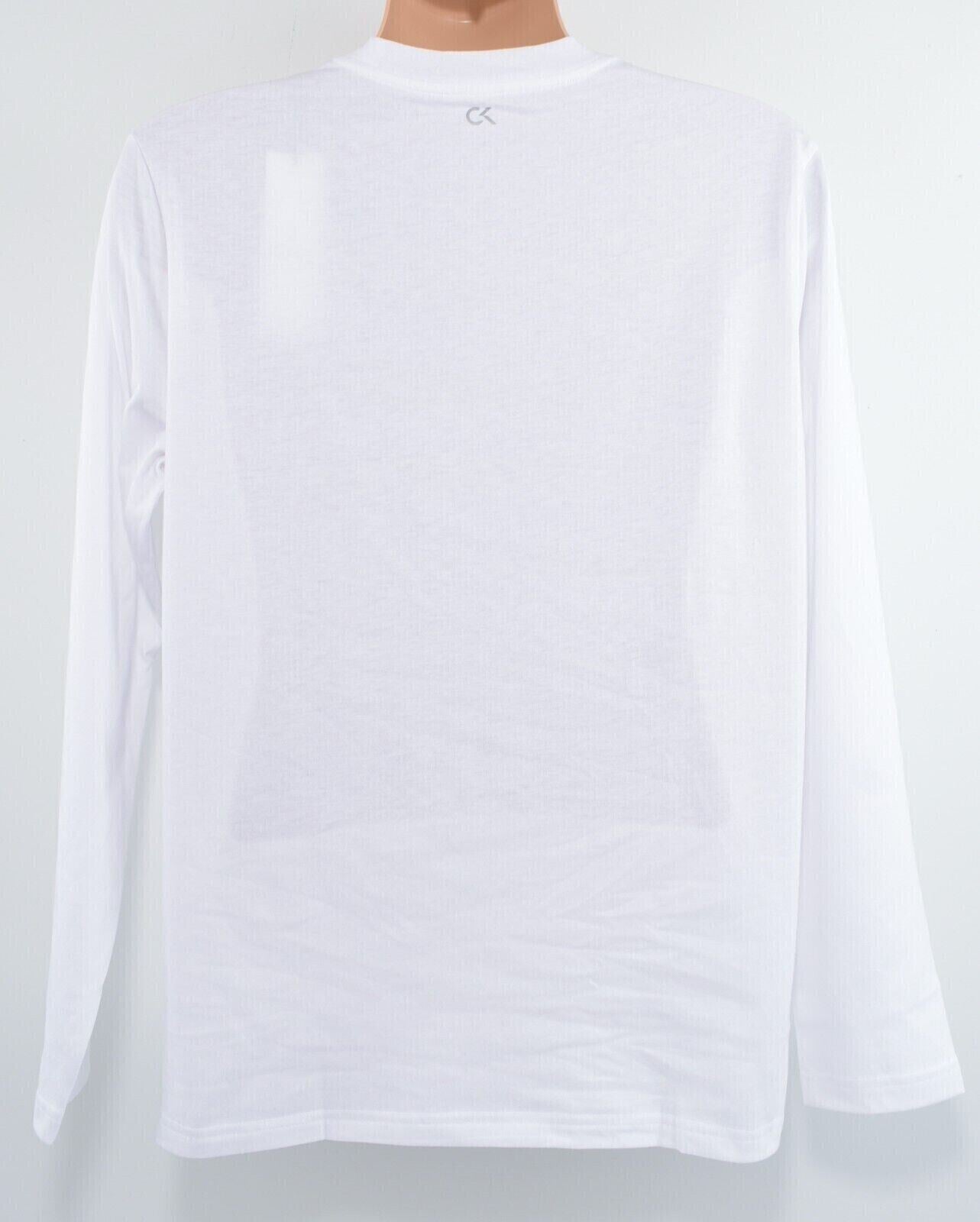 CALVIN KLEIN Performance Men's Long Sleeve T-shirt Top, Bright White, size L