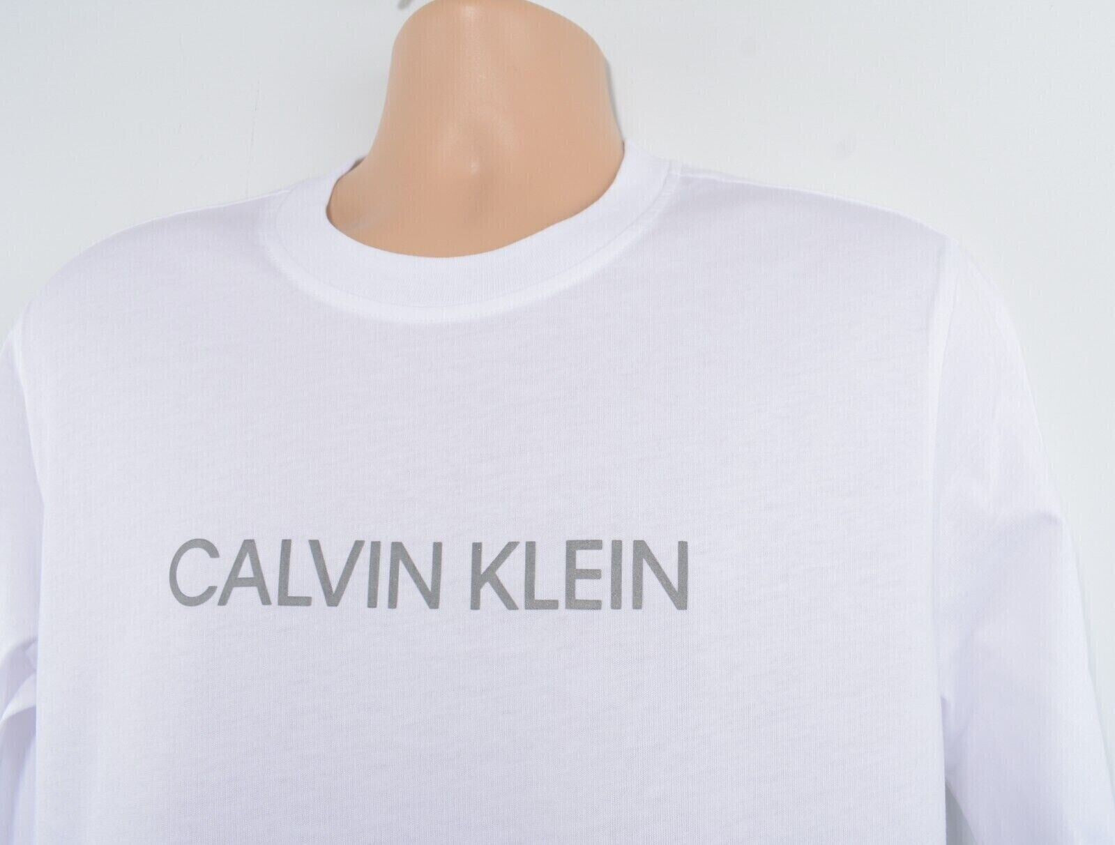 CALVIN KLEIN Performance Men's Long Sleeve T-shirt Top, Bright White, size L