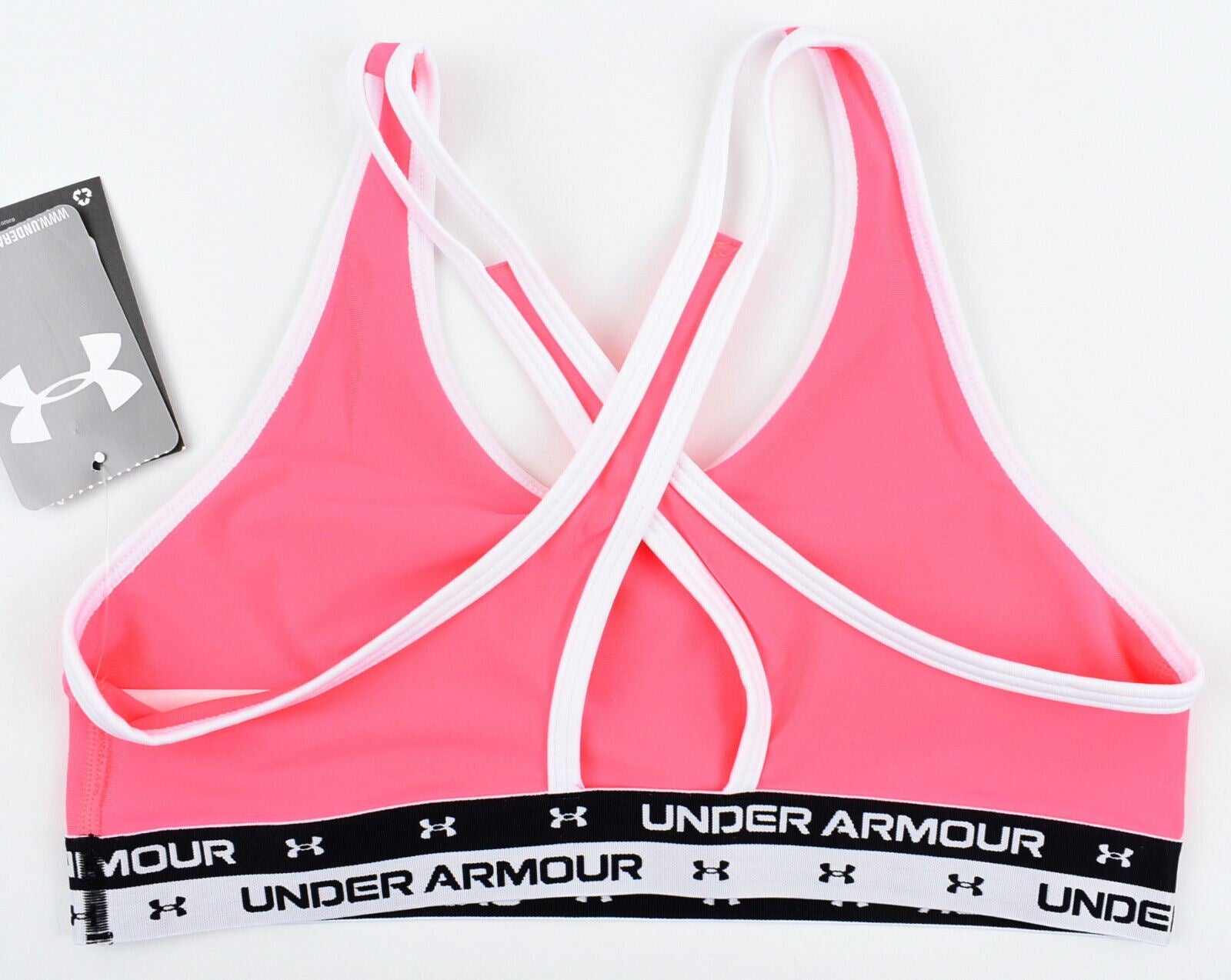 UNDER ARMOUR Kids' Girls' Sports Bra Top, Cerise Pink, size 11-12 years